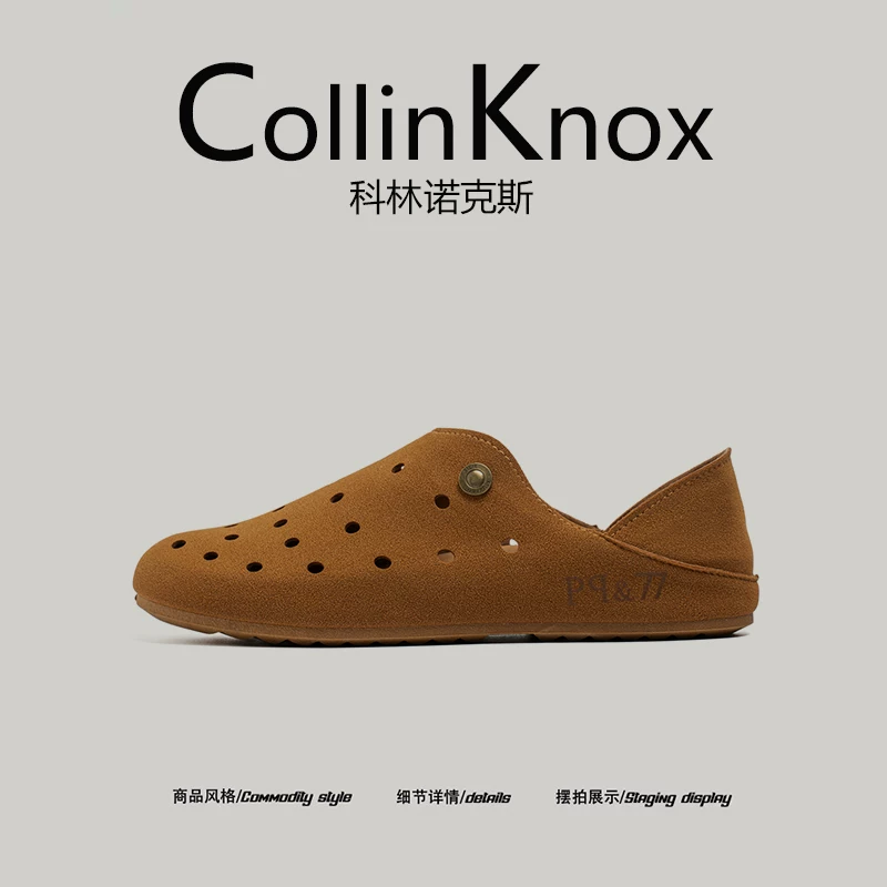 [Sảng khoái và thoáng khí] Giày Birkenstock rỗng kiểu mùa hè mới của CollinKnox2025 dành cho nam, giày lười cỡ lớn
