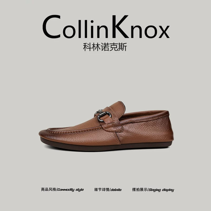 [Chất lượng da thật] CollinKnox 2026 Giày công sở nam mới mùa xuân 2026 Giày lười nhẹ kiểu slip-on