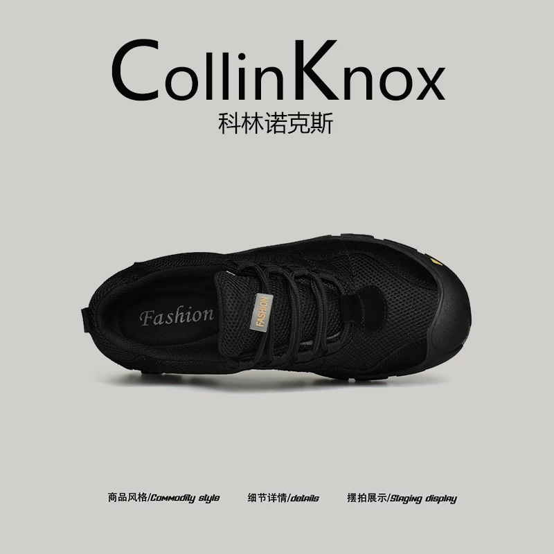 [Outdoor Partner] Giày đi bộ đường dài lưới mùa thu mới 2025 của CollinKnox dành cho nam giới, giày chiến thuật đi bộ đường dài dành cho người hâm mộ quân đội
