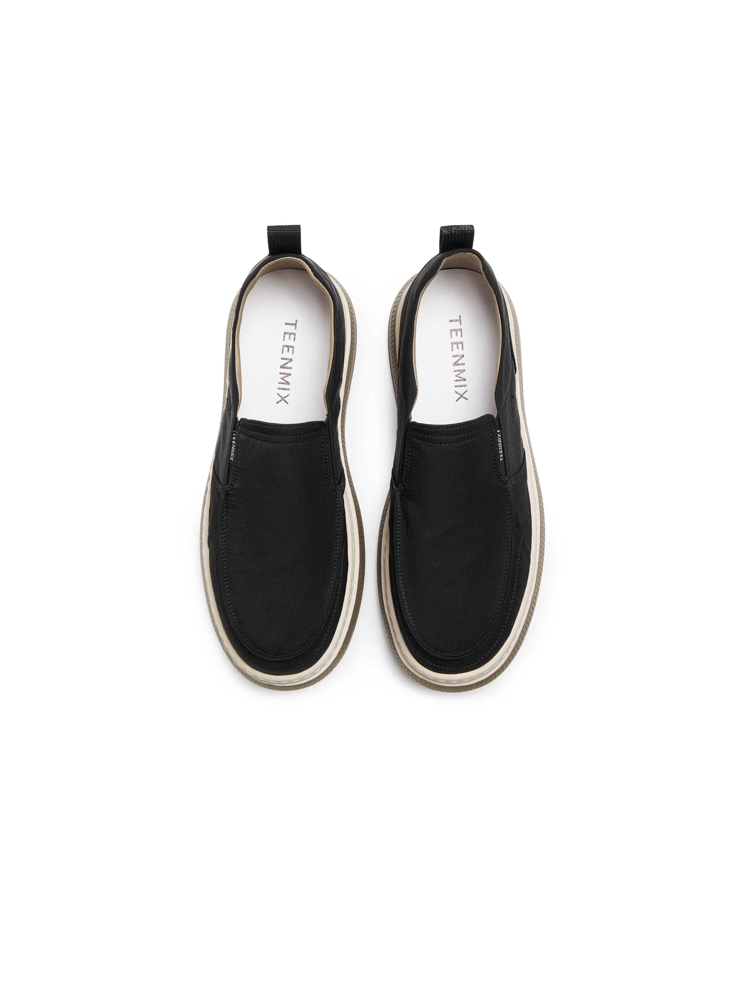 Giày vải nam Tianmeiyi 2025 thu đông kiểu mới, thiết kế cùng mẫu, kiểu lười, đế dày, màu trơn, đa năng 3VQ01CM5