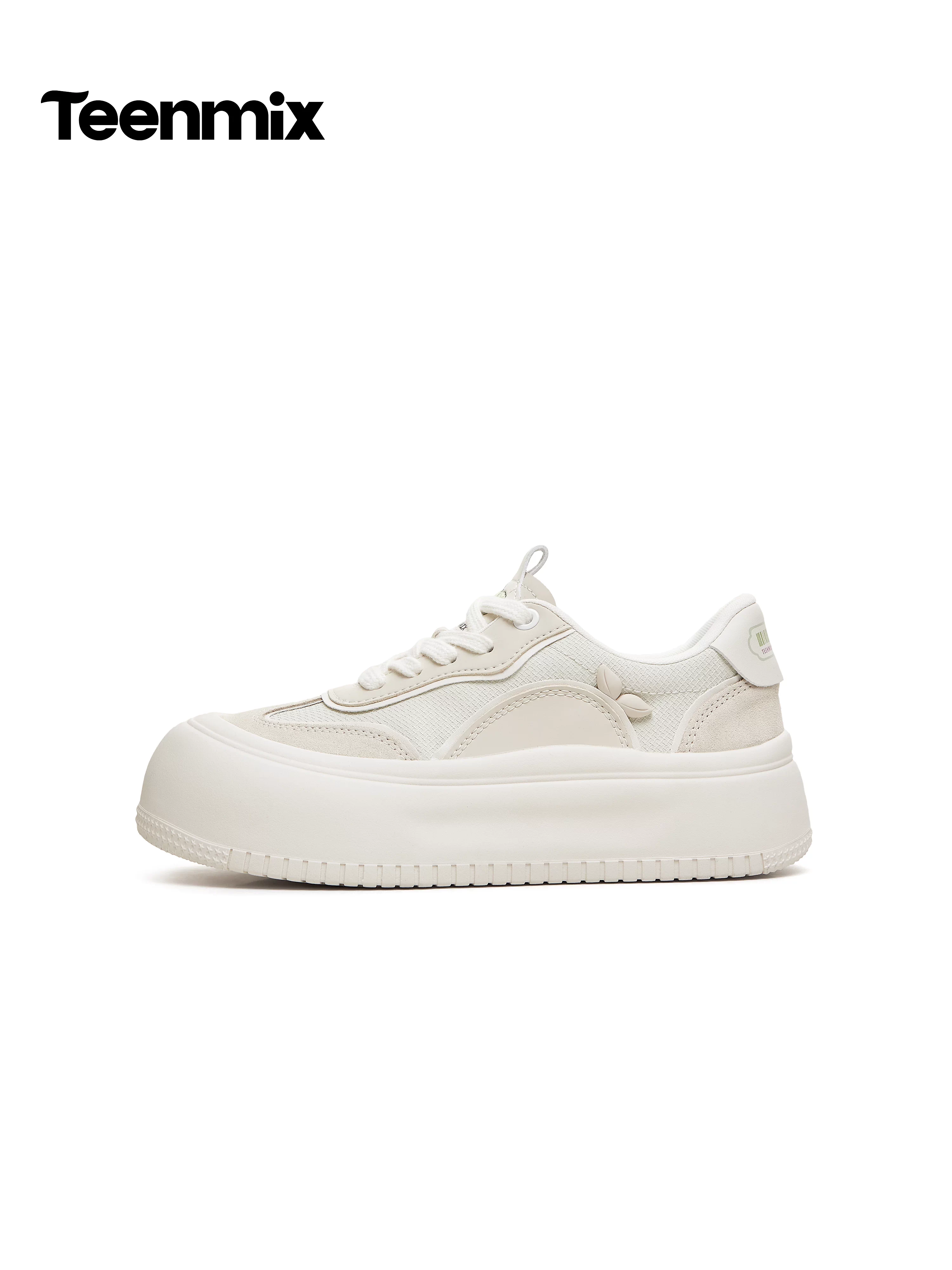 Giày thể thao đế dày tăng chiều cao đa năng Tianmeiyi, giày mũi rộng dành cho nữ, giày thể thao màu vàng, giày thường, mẫu mới mùa thu 2025.