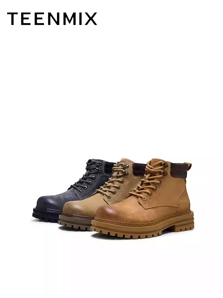 Giày bốt Martin phong cách mới mùa đông Tianmeiyi, giày bốt ngắn đi làm ngoài trời đa năng, giày bốt công nhân nam GZX25DD4