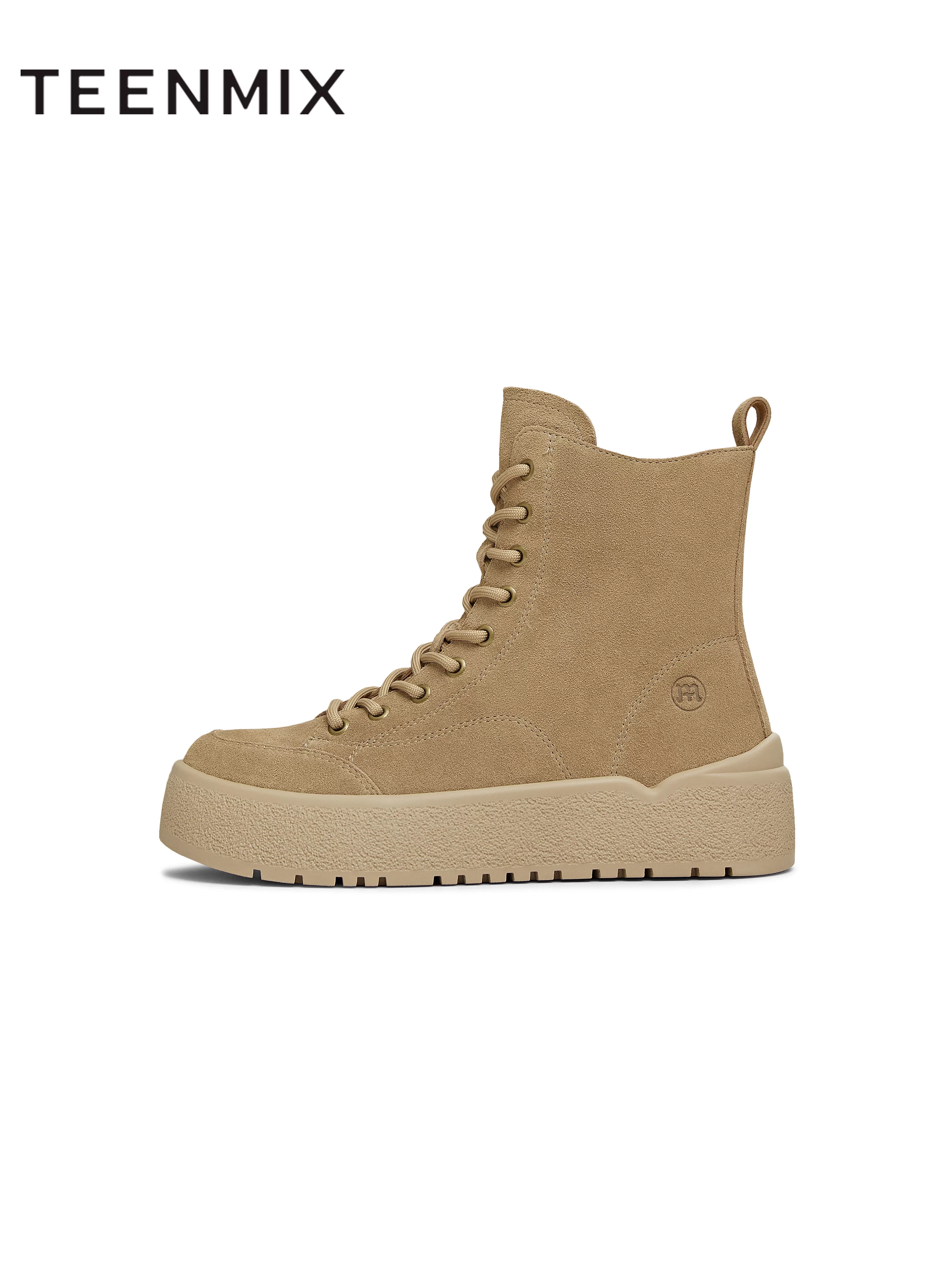 Giày bốt nữ Tianmeiyi đế dày phong cách retro lót lông thời trang, giày bốt tuyết, giày thể thao cổ cao, bốt ngắn, mẫu mới mùa đông 2025