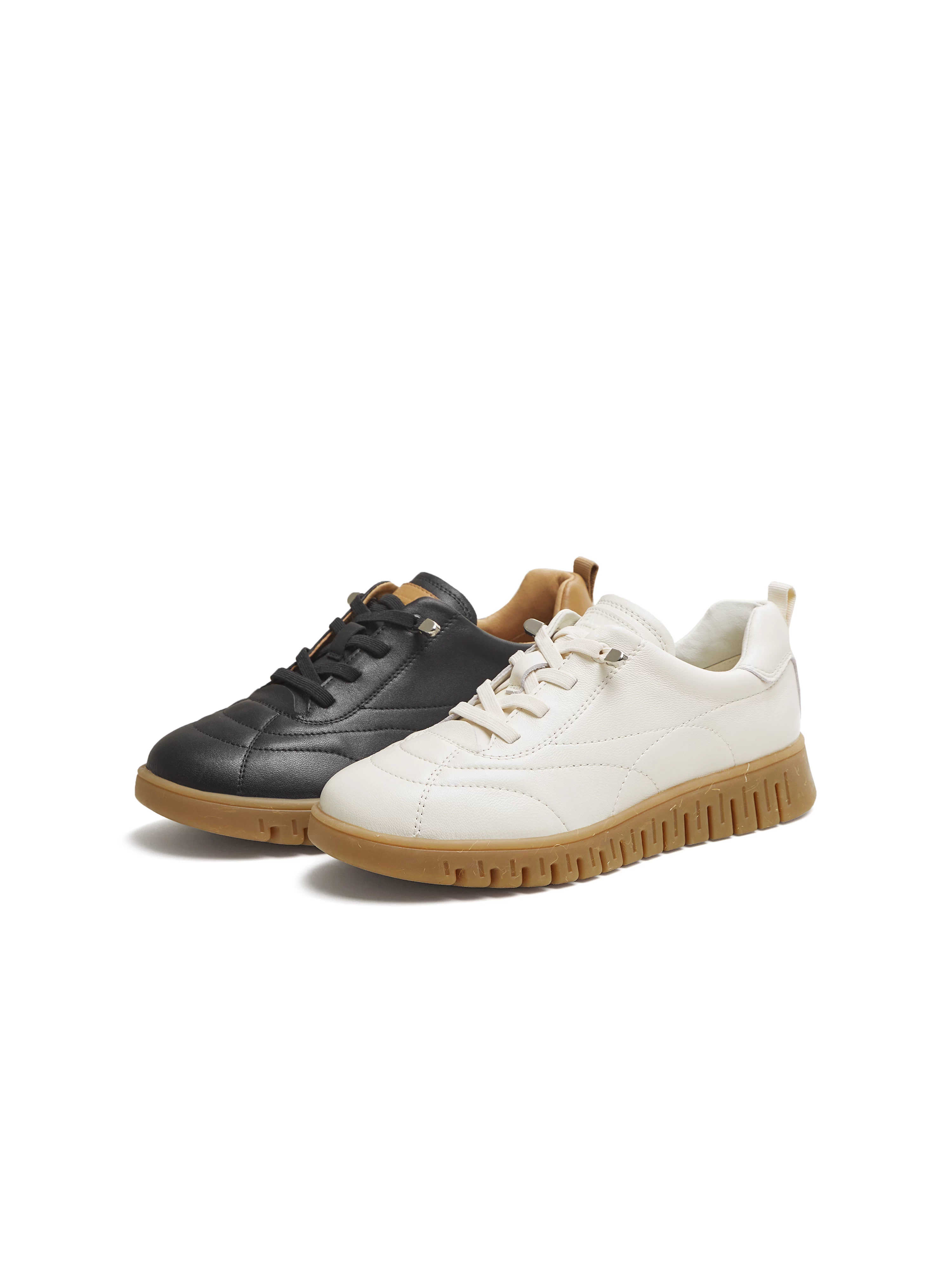 Giày da nhỏ đế dày phong cách Anh Quốc Tianmeiyi, đế mềm, giày thường nữ, giày trắng, mẫu mới thu 2025 CMA35CM5