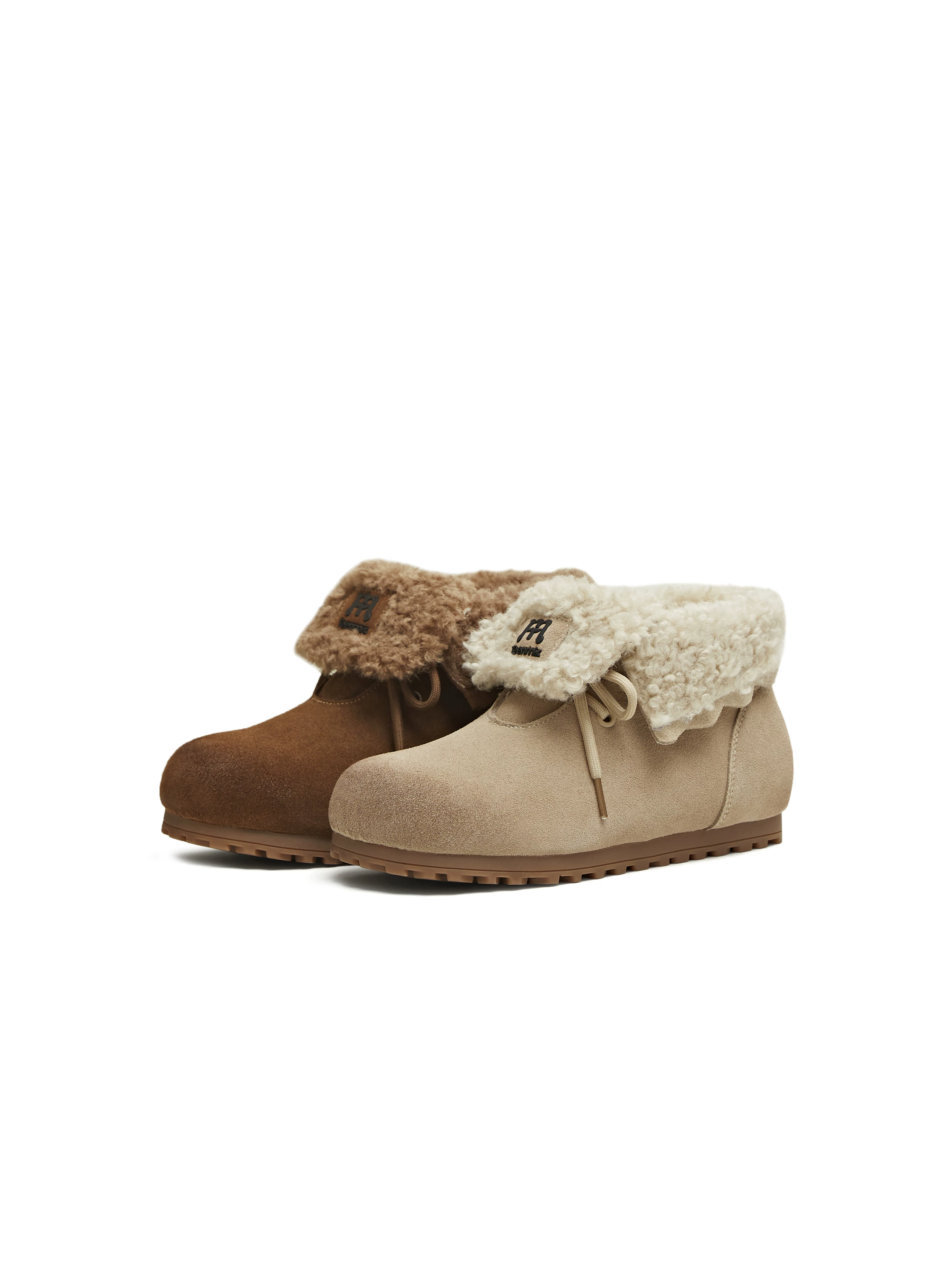 Giày bốt tuyết cổ ngắn lót lông cừu ấm áp kiểu cổ điển Tianmeiyi, đế dày, dành cho nữ, mẫu mới mùa đông 2025, mã KK077DM5