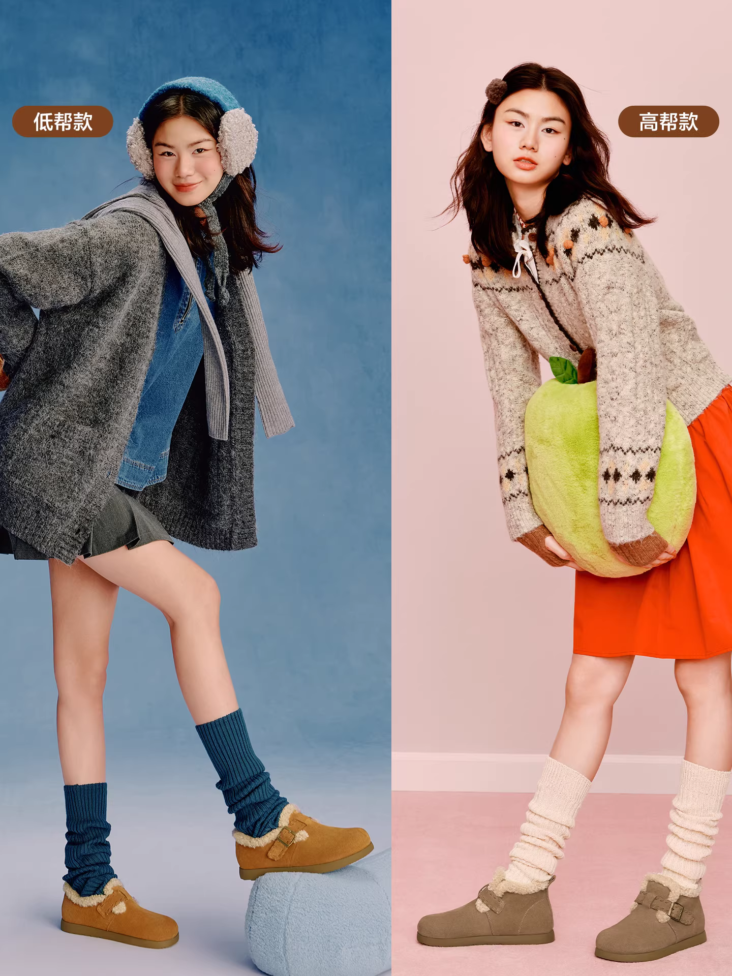 Giày bốt lông cừu lót lông dày đế cao phong cách retro Tianmeiyi Velvet Latte dành cho nữ, kiểu mới mùa đông 2025