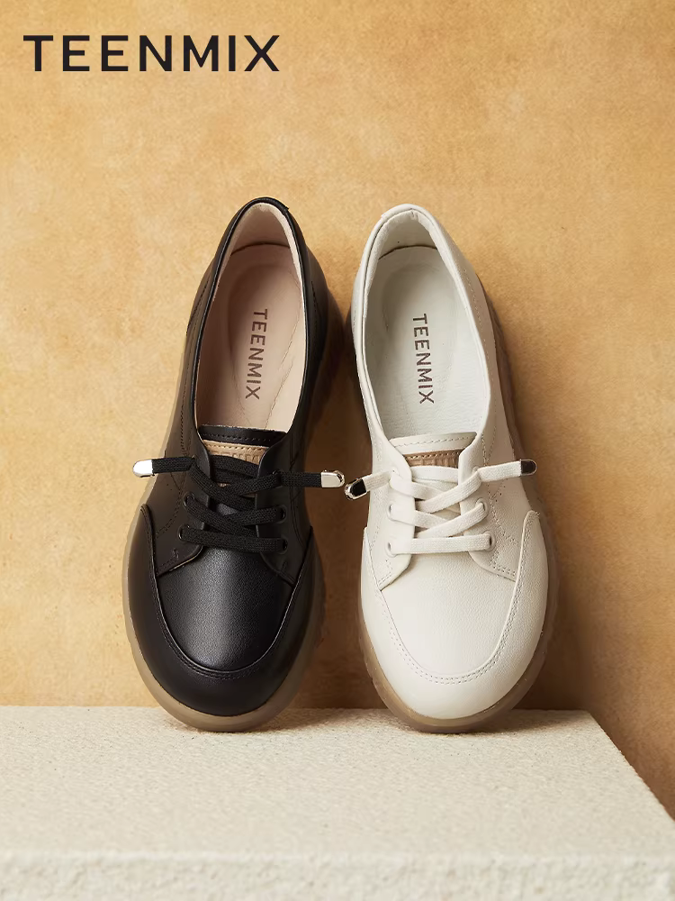 Giày lười kiểu Anh đế dày Tianmeiyi, giày da nhỏ, giày đơn cổ điển đế mềm, giày thường ngày cho nữ, phong cách mới mùa xuân