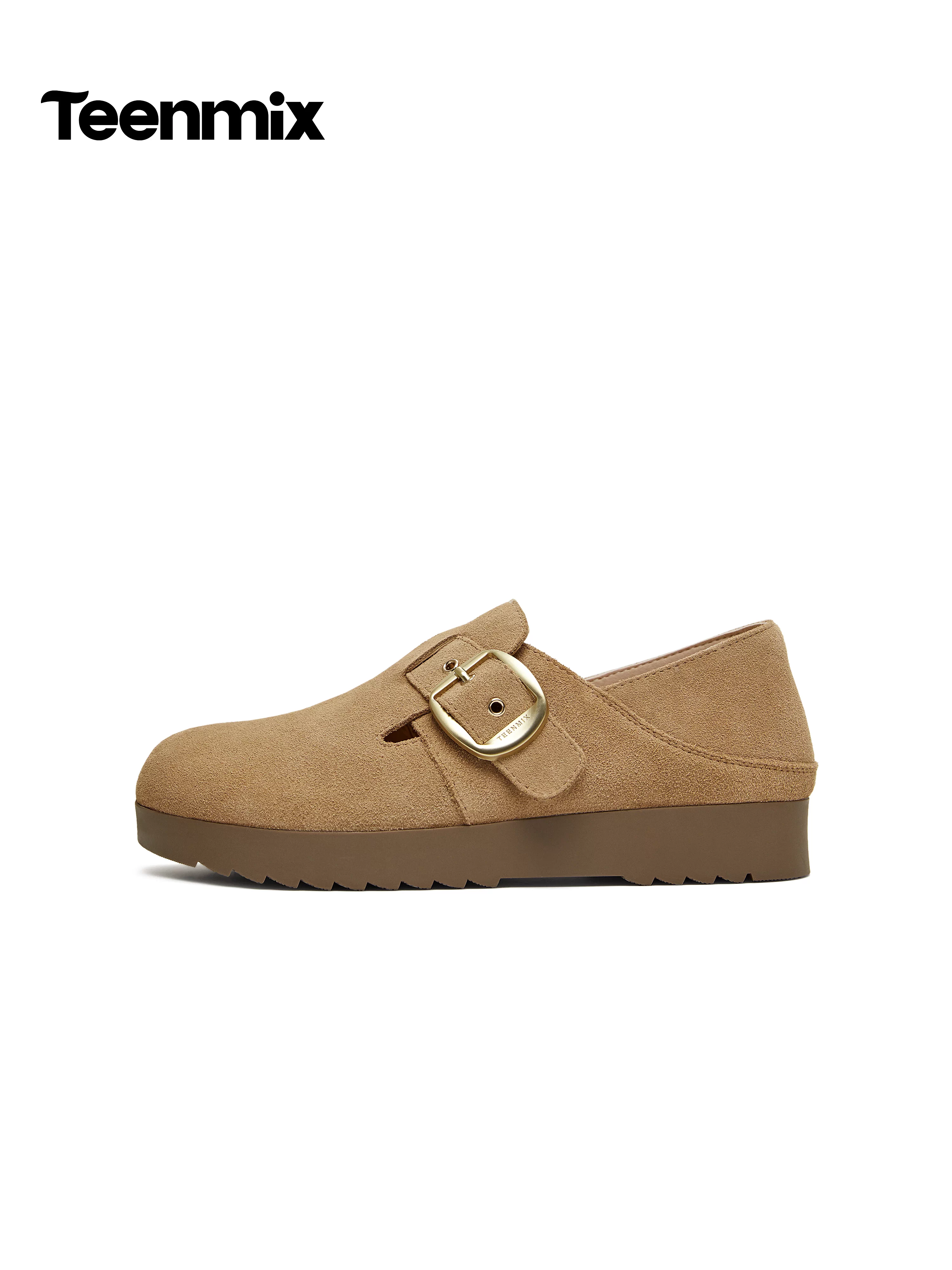 Giày Birkenstock đế dày hai chiều kiểu cổ điển Tianmeiyi, giày lười nữ kín hoàn toàn, mẫu mới mùa xuân 2026.