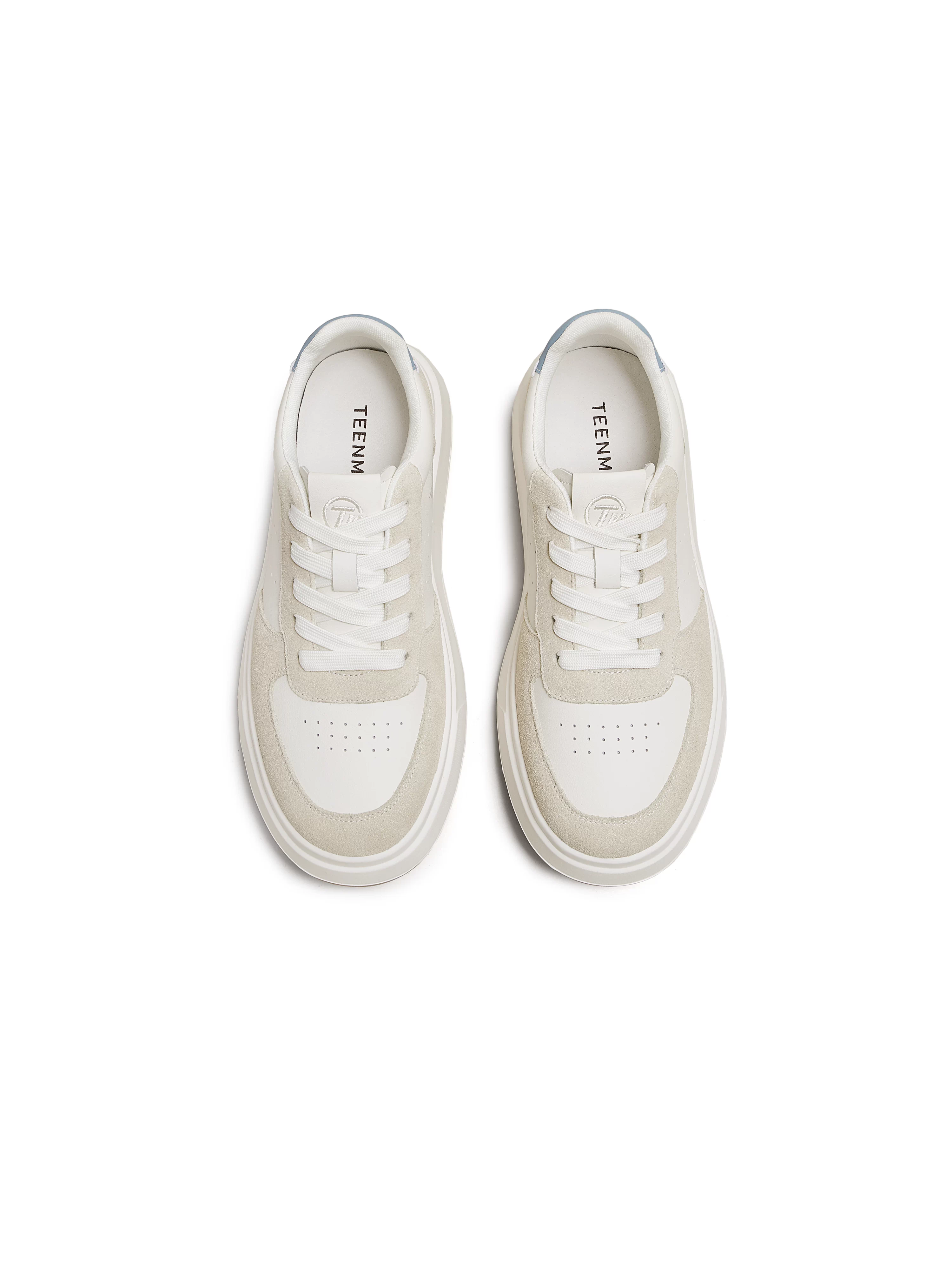 Giày thể thao trắng đế dày tăng chiều cao Tianmeiyi, giày thường buộc dây unisex, mẫu mới thu 2025.