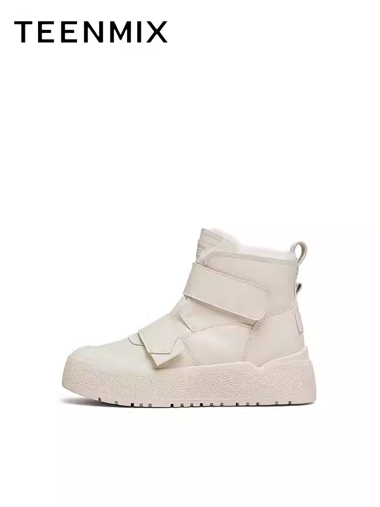 Tianmeiyi đế dày tăng chiều cao ấm áp lót lông cừu giày bốt đi tuyết giày cotton nữ bốt ngắn mùa đông mẫu mới BK751DD4