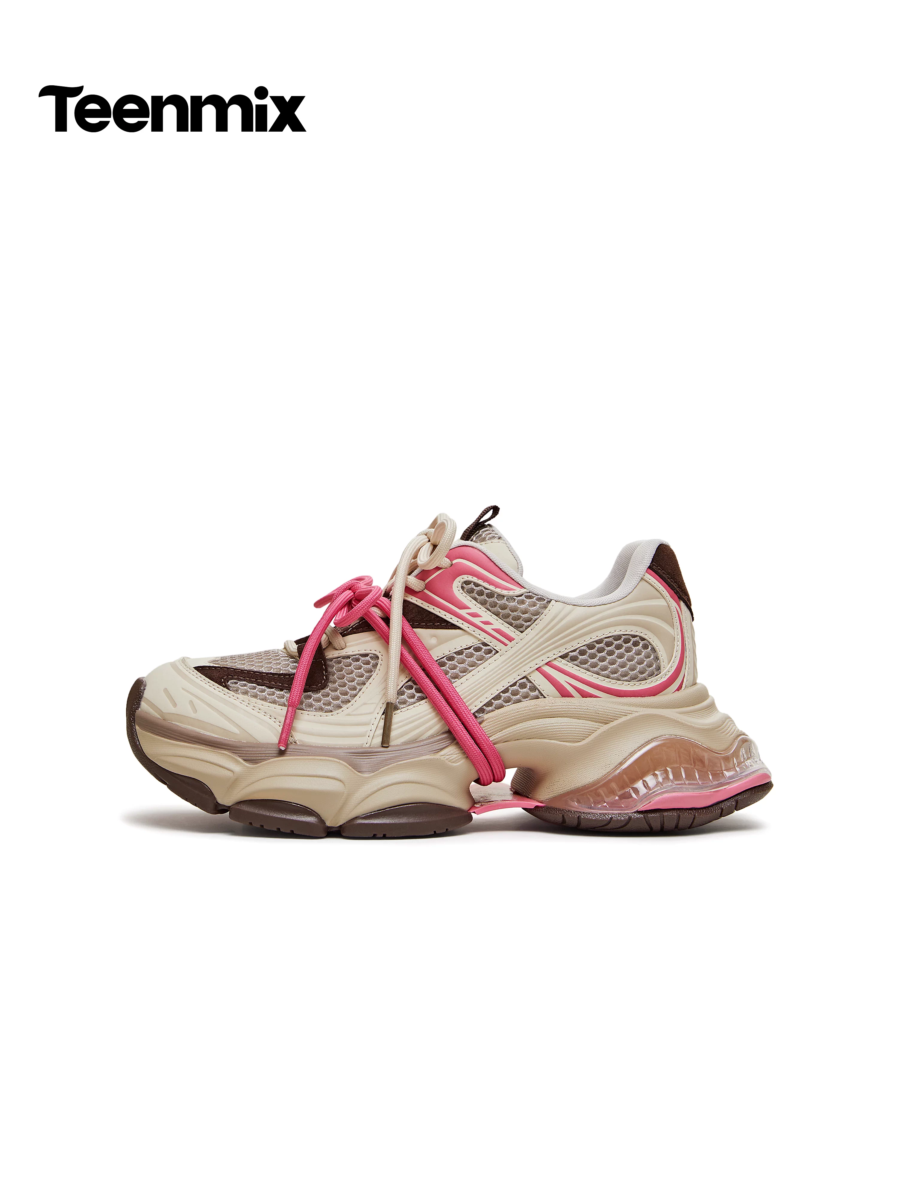 Giày thể thao nữ Tianmeiyi đế dày tăng chiều cao kiểu buộc dây retro mùa xuân 2026 mẫu mới