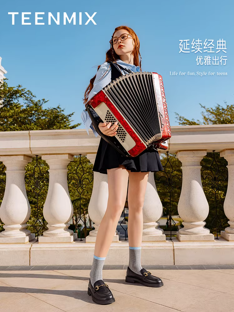 Tianmeiyi giày đế bằng kiểu Anh giày đơn phong cách retro giày nữ đế mềm giày da nhỏ mùa xuân mẫu mới COY11AA4