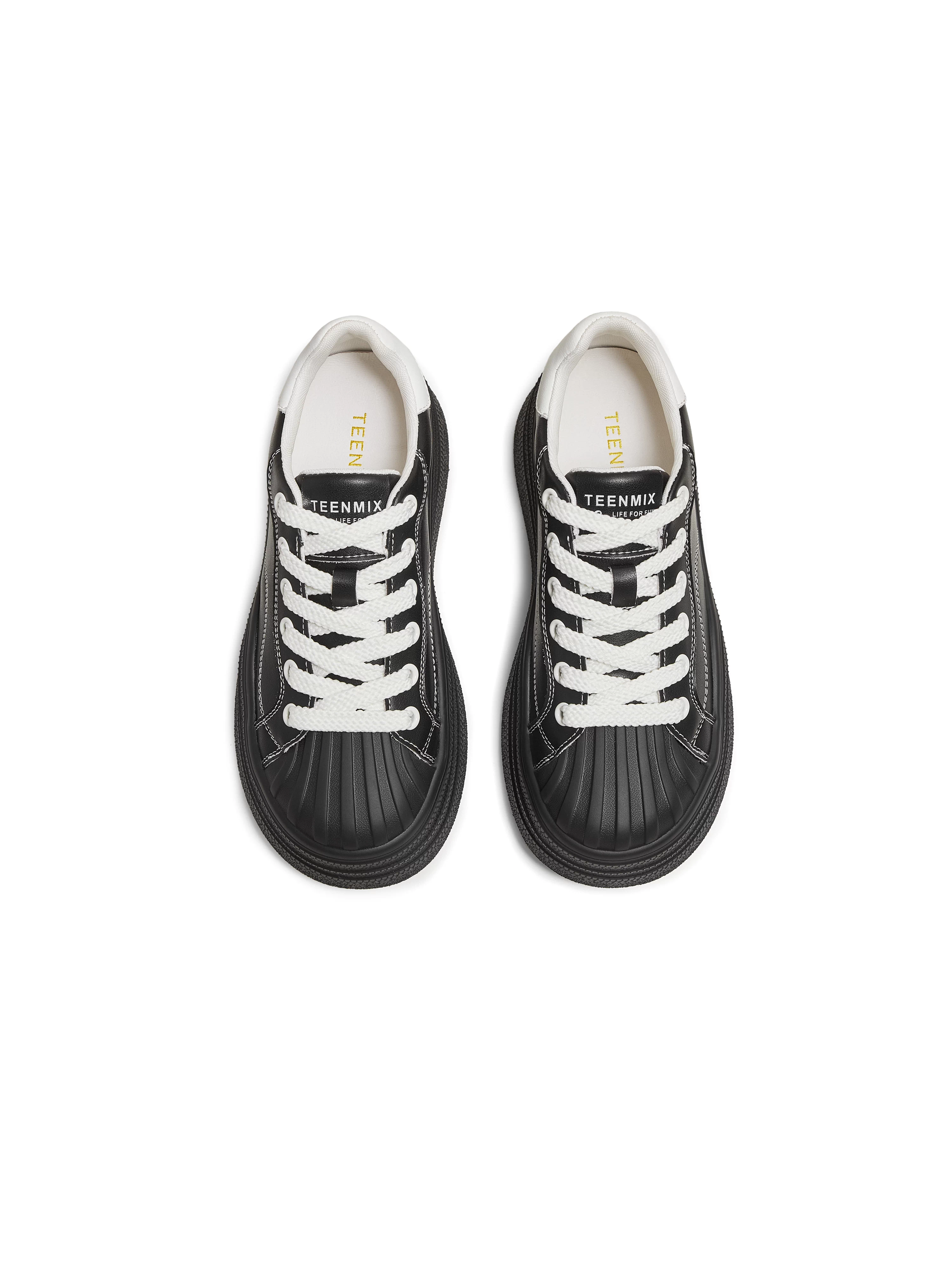 Giày thể thao nữ Tianmeiyi đế dày tăng chiều cao màu trắng, kiểu dáng đa năng, mẫu mới thu 2025, mã BL921CM5