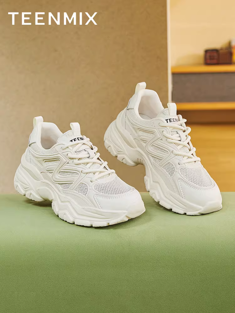 Tianmeiyi retro đế dày tăng chiều cao bố giày thể thao nữ màu trắng thông thường giày mùa hè mẫu mới BF794BM5