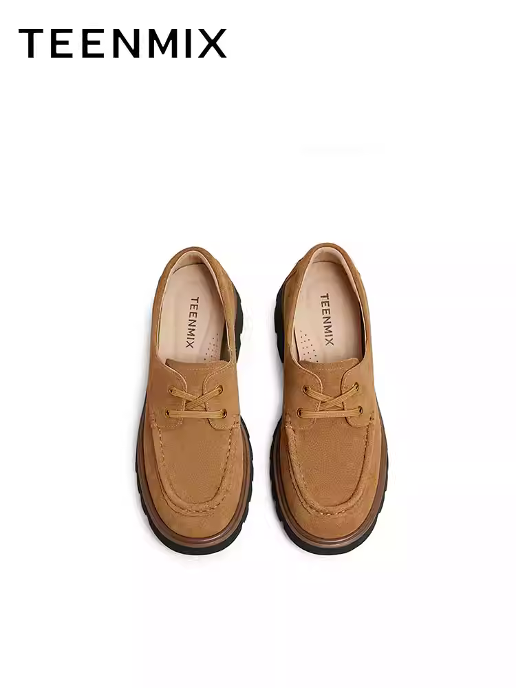 Giày da nữ đế dày tăng chiều cao phong cách đại học Tianmeiyi, giày đơn cổ điển, giày Oxford, mẫu mới mùa xuân CJM03AM5