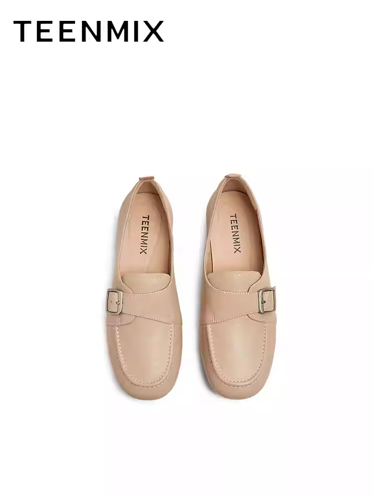 Giày lười cổ điển đế mềm Tianmeiyi, giày đế bằng, giày thường ngày cho nữ, giày da nhỏ, mẫu mới mùa xuân KE054AA5