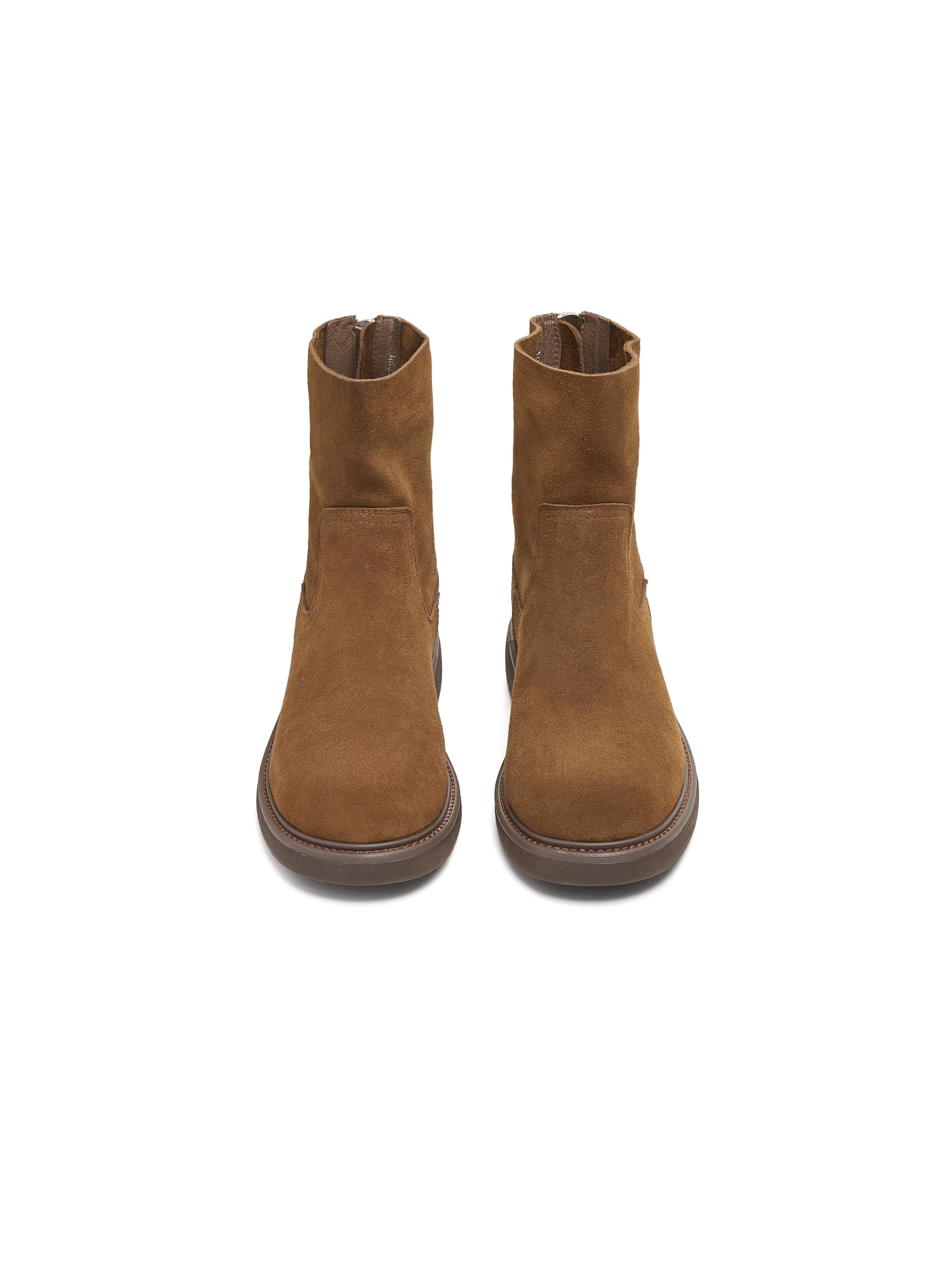 Giày bốt thời trang đế dày kiểu cổ điển Tianmeiyi, giày Chelsea, giày bốt ôm chân, giày nữ, giày bốt ngắn thường ngày, kiểu mới mùa đông 2025