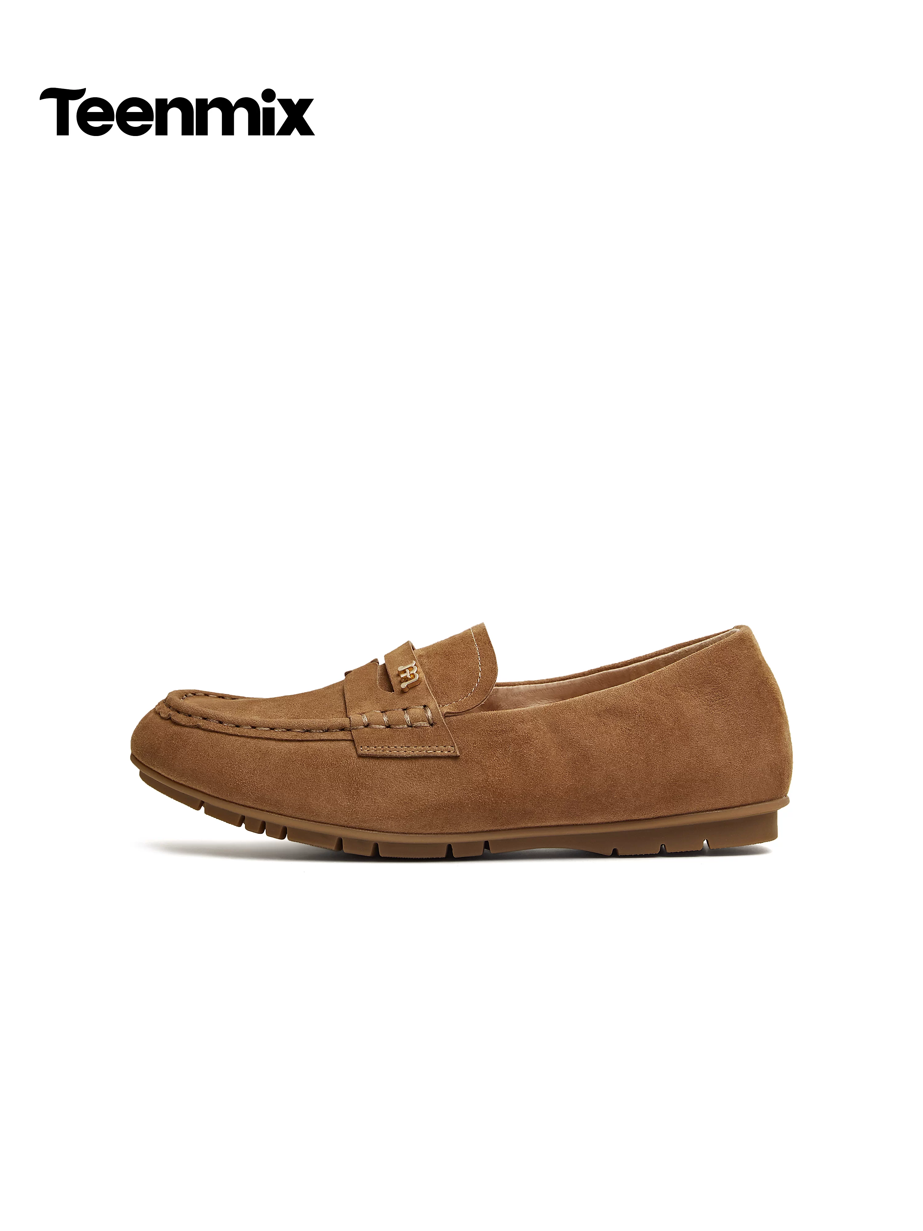 Tianmeiyi retro đế mềm giày đế bằng nữ da thường giày đơn giày mùa xuân 2026 mẫu mới CRY06AA6