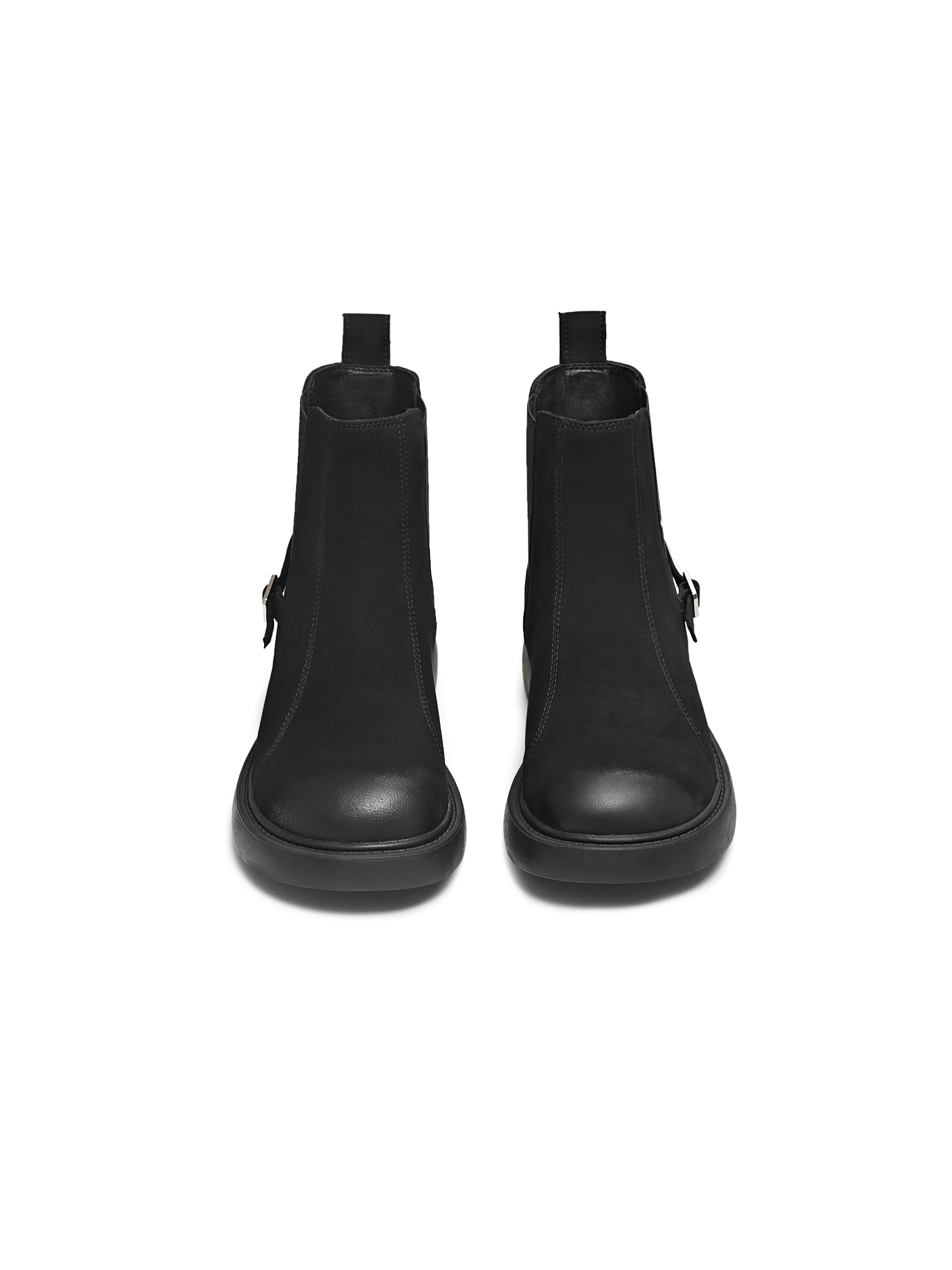 Giày Chelsea đế dày phong cách retro Tianmeiyi, giày thời trang nữ, lót lông cừu, kiểu ngắn, mẫu mới mùa đông 2025, mã BL761DD5