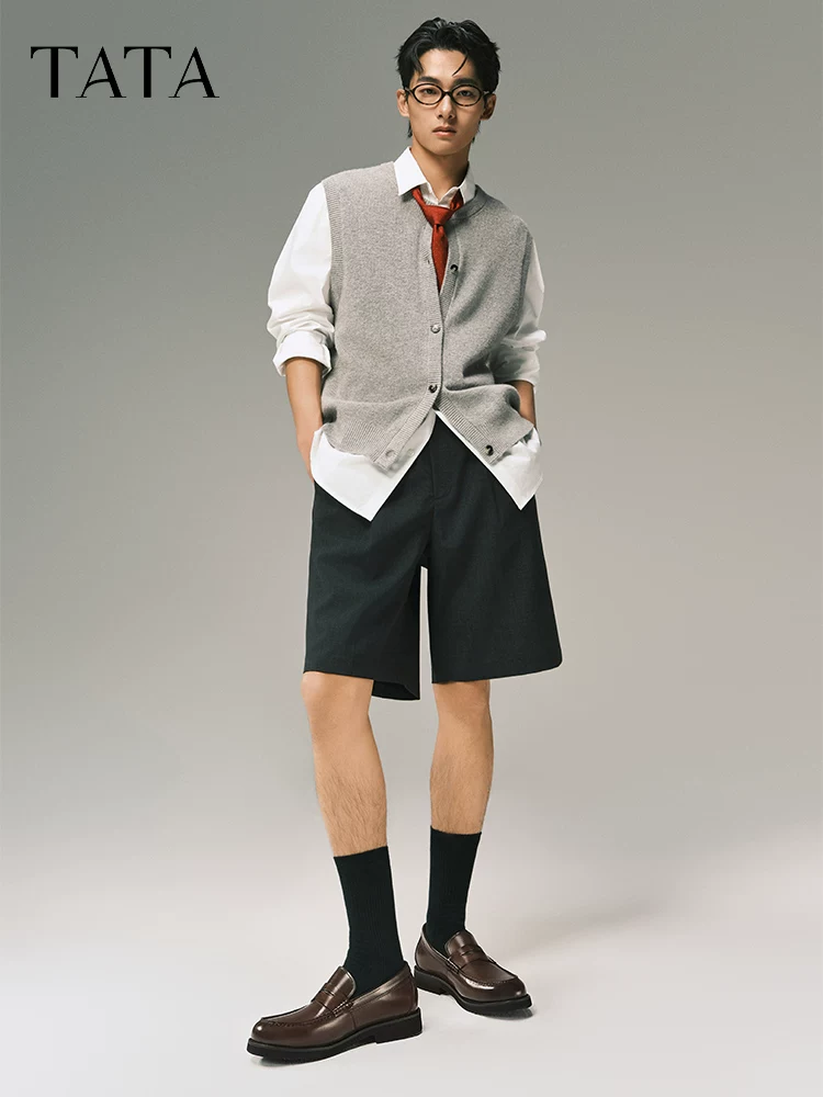 Giày da nam công sở TATA, giày lười da thật phong cách Anh, giày nam, mẫu mới mùa xuân NFT01AM5