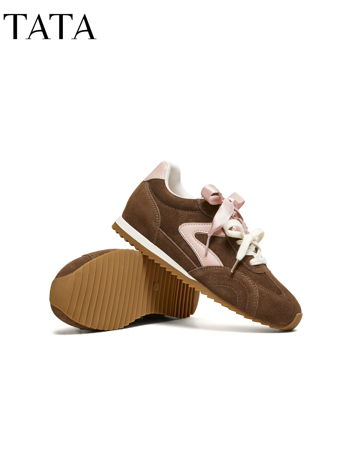 Giày Nữ TATA 2026 Mùa Xuân Mới Giày Thường Ngày Đức Giày Tập Luyện Đế Bằng Giày Thể Thao GXT03AM6