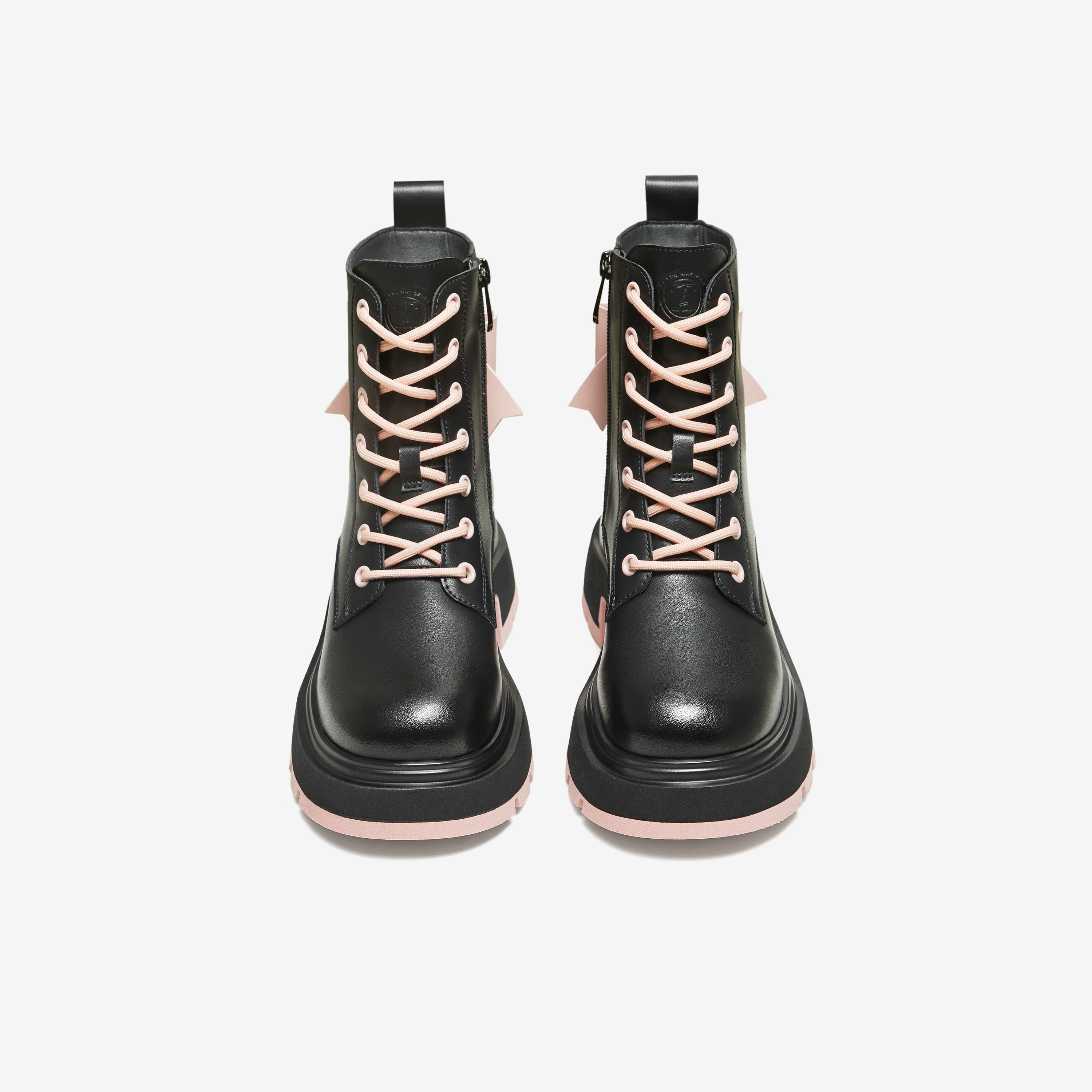 Giày bốt nữ TATA Martin mùa đông 2025 đa năng thời trang đơn giản, kiểu dáng mới tăng chiều cao, bốt ngắn WJZ07DD5