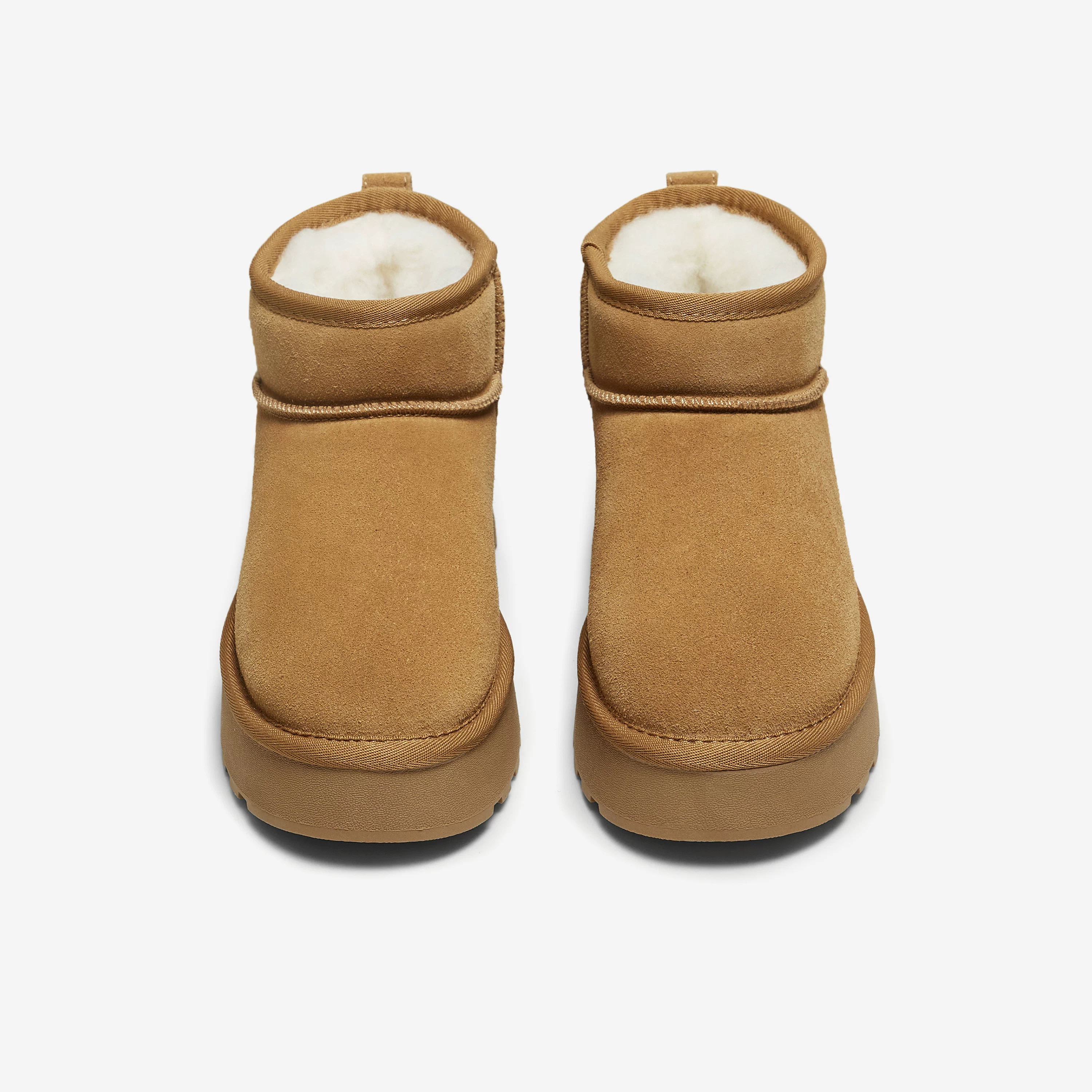 Giày bốt tuyết TATA mùa đông 2025 mới, đế dày, lót bông, có lông và giày dày dặn CWW03DD5