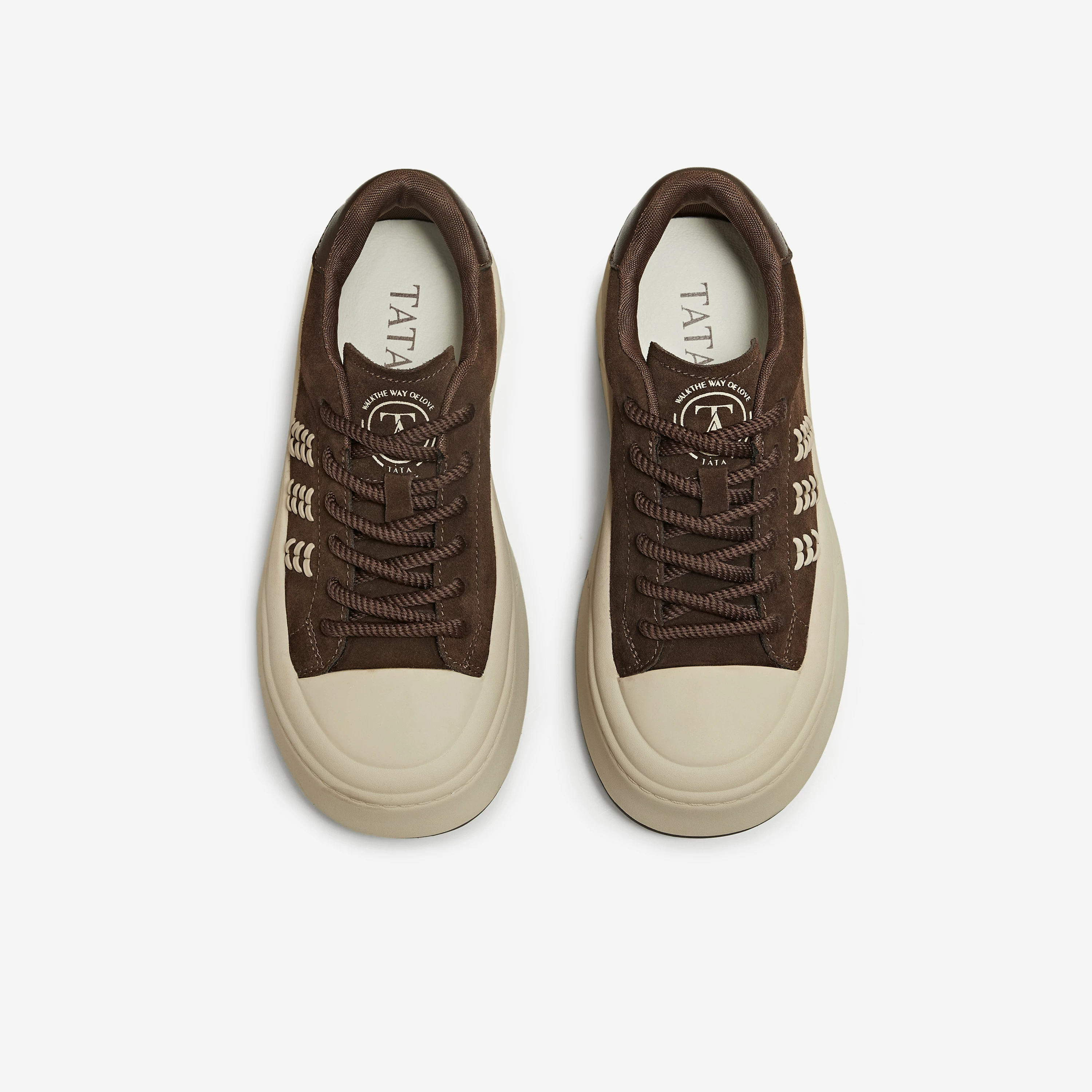 Giày nữ TATA 2025 siêu hot, giày thể thao đế dày, đa năng, phong cách thường ngày dành cho nữ nhỏ nhắn CJN01CM5