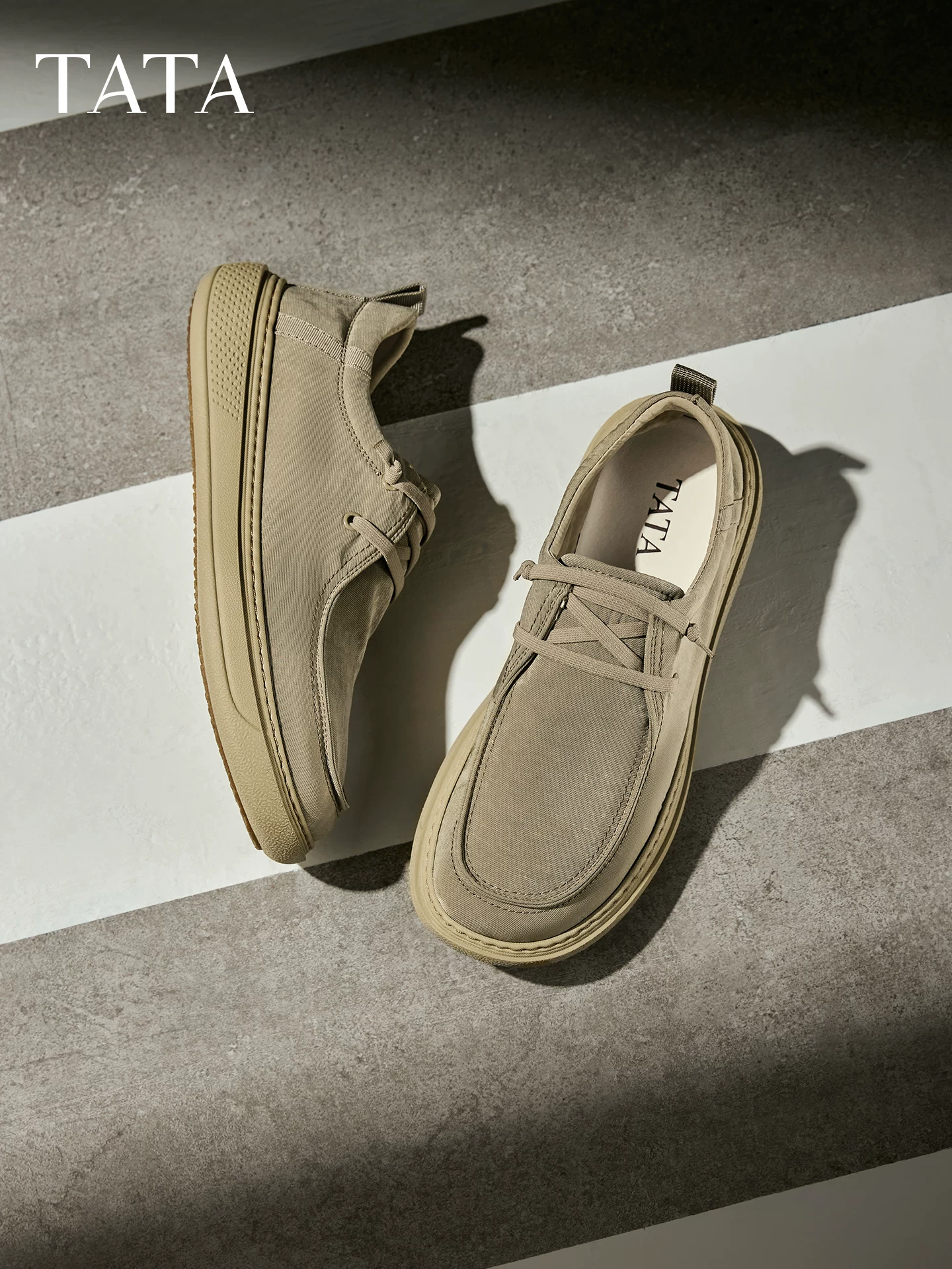 Giày nam TATA mùa đông 2025 kiểu dáng tương tự giày vải thoải mái đa năng giày thường ngày giày mới VPT02CM5
