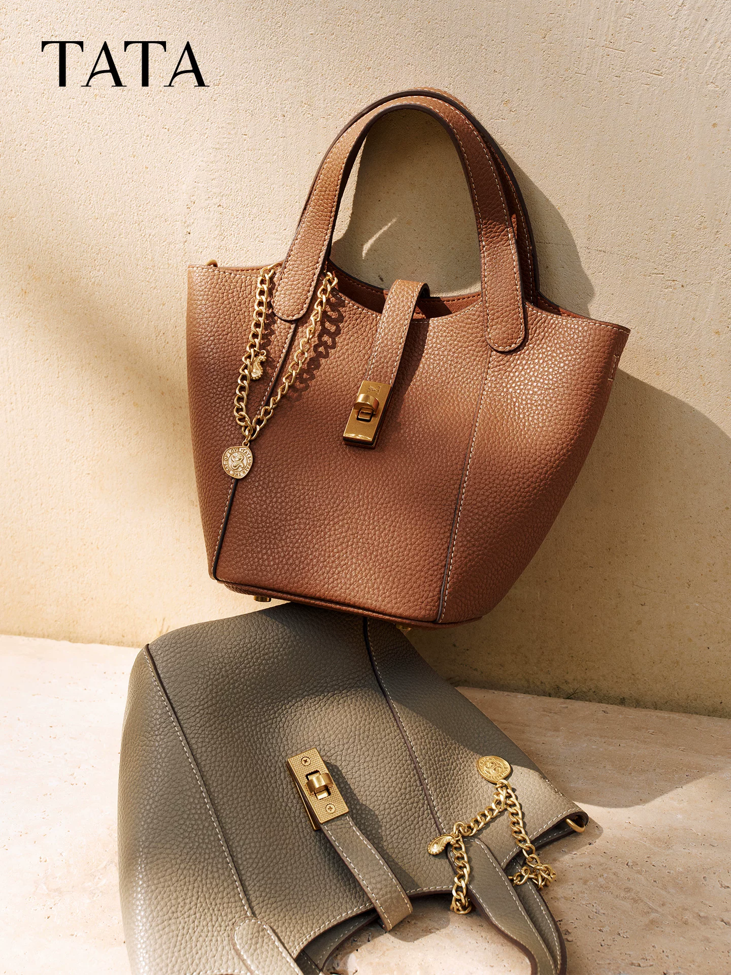 Túi xách TATA 2025, túi tote, túi đeo vai thời trang đa năng, túi bucket mới, mã X3487CX5