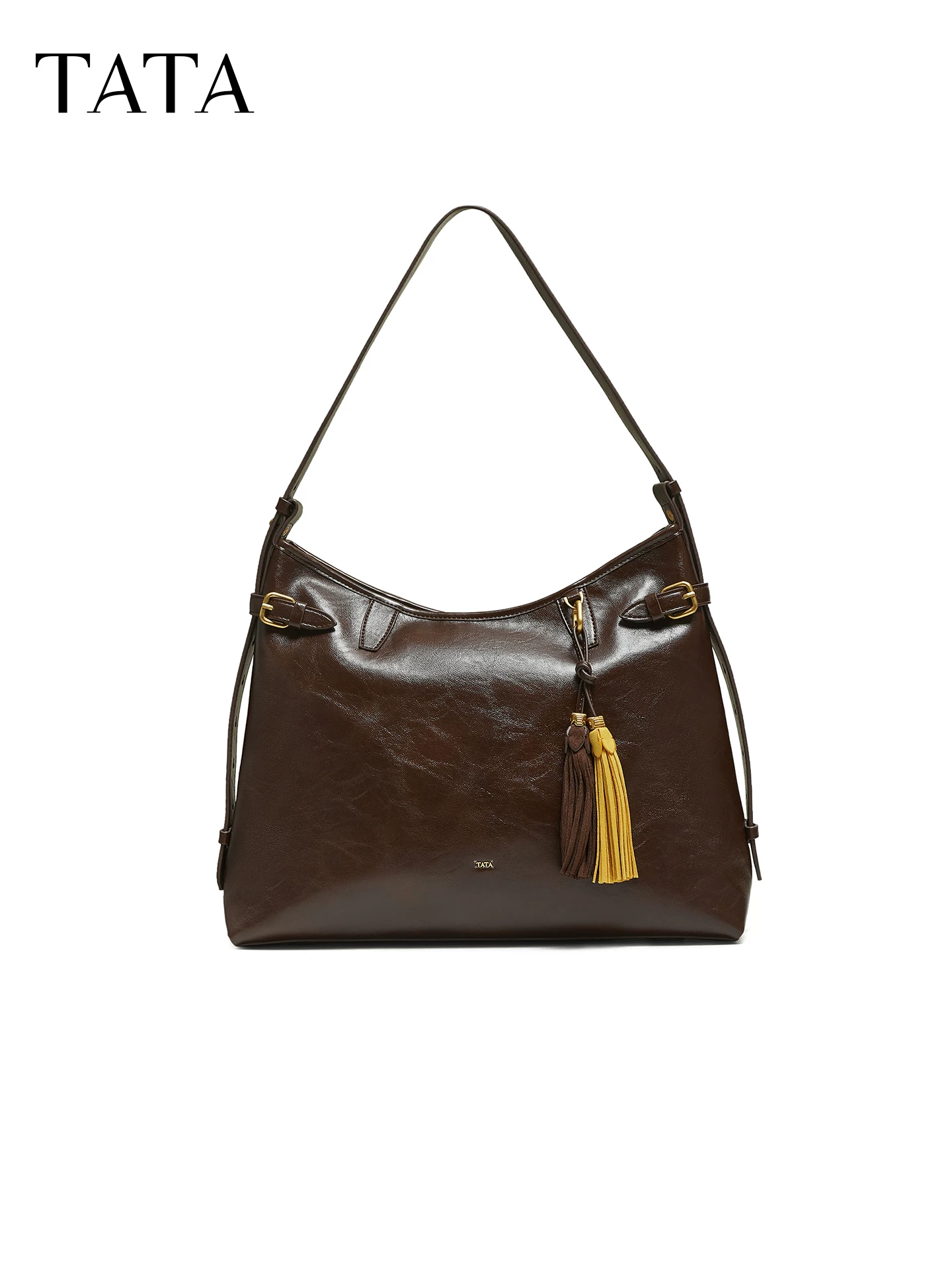 Túi da lộn nữ TATA mùa đông mới đi làm túi đeo vai nách túi tote đơn giản thanh lịch X3518DX5
