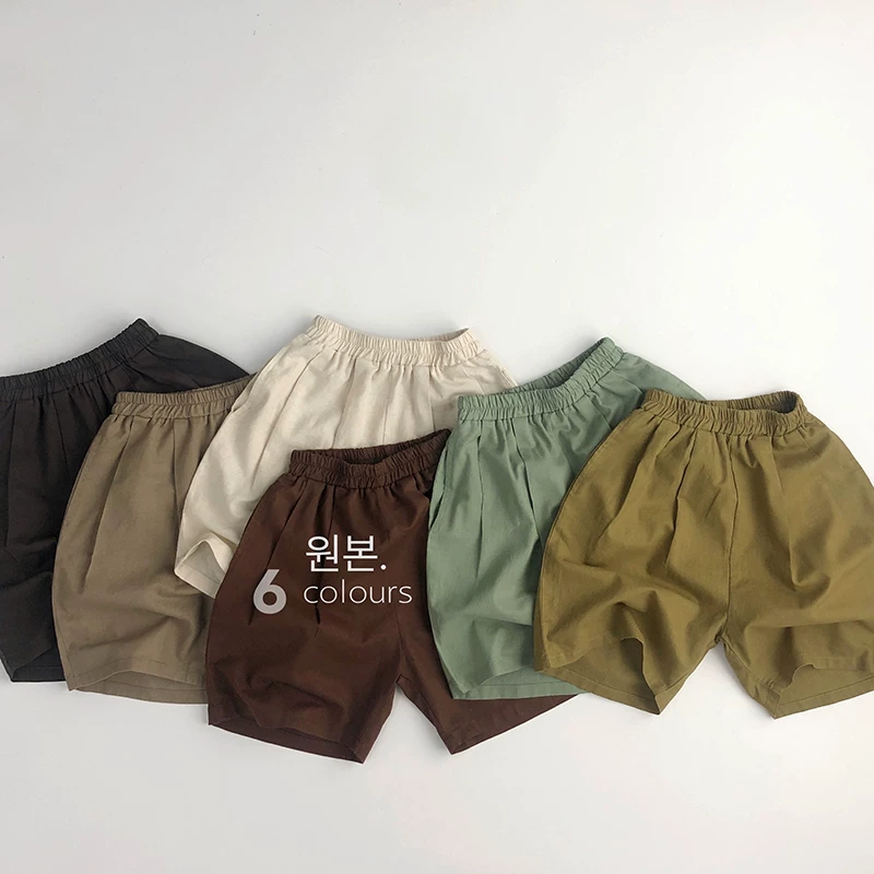 Rất khuyến khích~ Quần năm phần siêu tiện dụng~ Chất liệu cotton-linen mỏng, kiểu dáng mới mùa hè dành cho trẻ em, phiên bản Hàn Quốc, unisex, rộng rãi, hợp thời trang, sành điệu, đa năng, phong cách thường ngày.