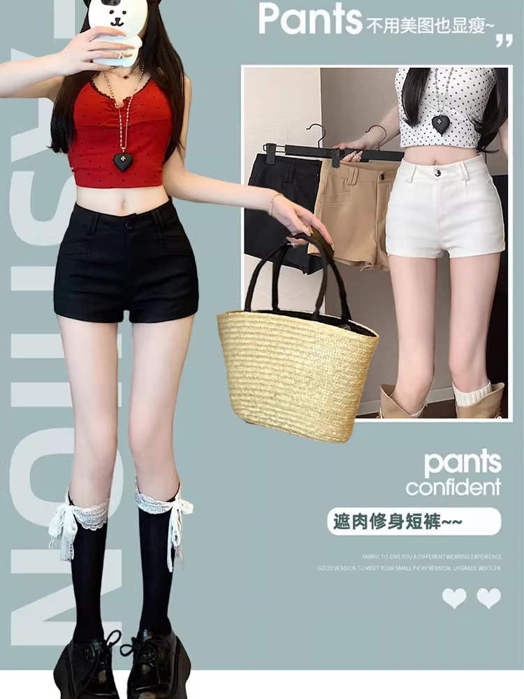Quần short kaki nữ, quần mùa xuân hè, quần thiếu, quần legging, quần bootcut cạp cao, quần bó sát ôm hông cho bé gái.