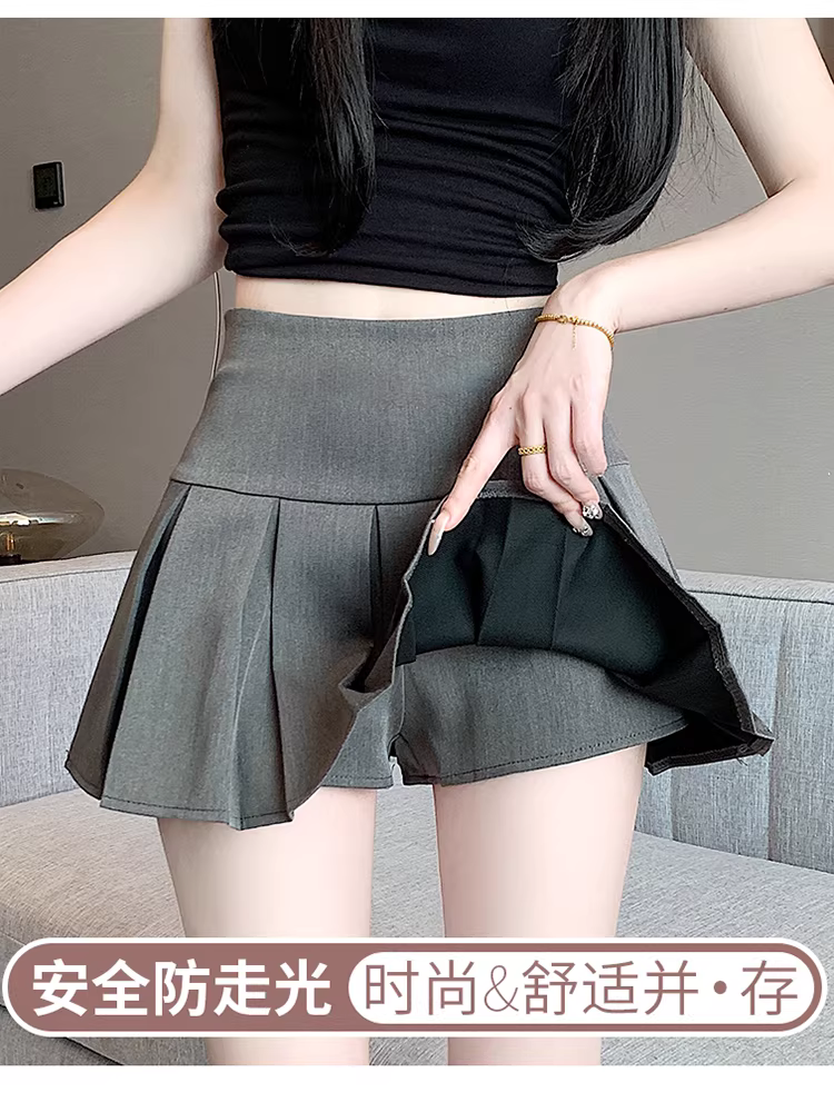 Váy xếp ly màu trắng, váy JK xuân hè nữ, quần culottes, váy lưng cao, váy chữ A, váy dù, váy mini ngắn