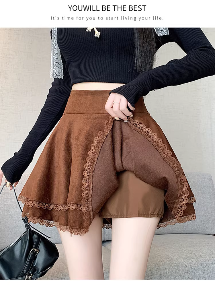 Váy nhung da nai cho nữ mùa thu đông, váy bánh nhiều tầng, váy rất đẹp, váy chữ A lưng cao, váy da, váy ngắn