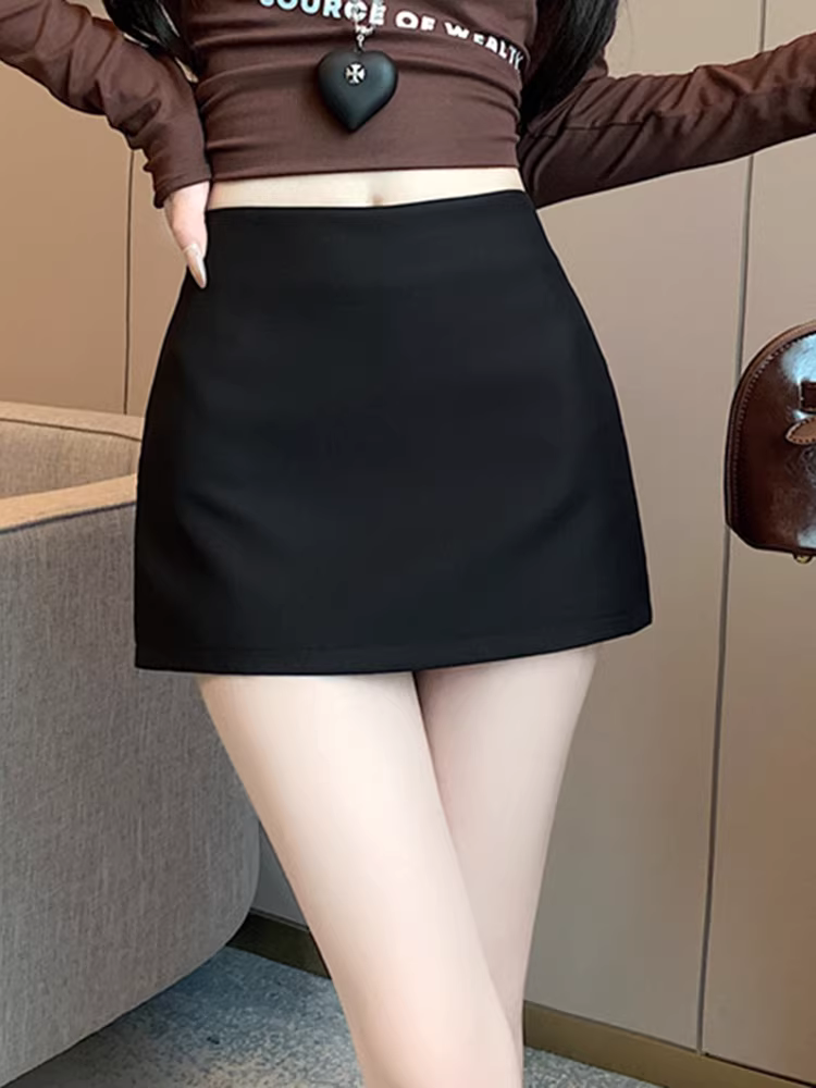 Váy công sở màu xám dành cho nữ, kiểu mới xuân hè 2025, chân váy bút chì, chân váy công sở, chân váy siêu ngắn.