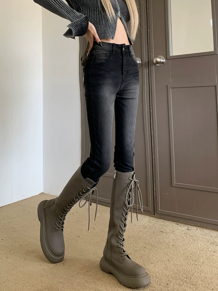 Quần jean nữ rất sành điệu cho mùa xuân, mùa thu và mùa đông, quần skinny, quần legging, quần cạp cao, quần ôm dáng, quần bút chì.