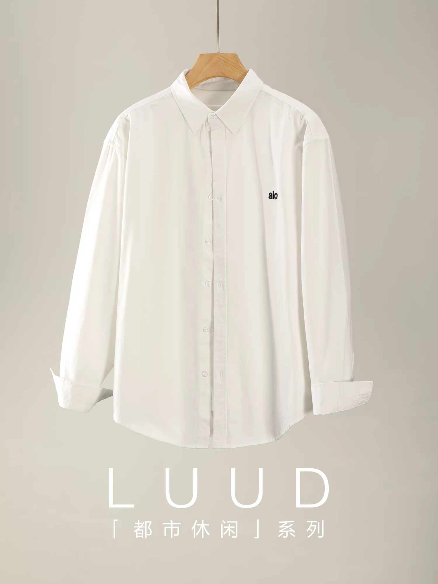 Ưu đãi đặc biệt bộ áo khoác ngoài kiểu dáng giản dị cityboy thêu chữ, chất liệu 100% cotton nguyên chất, áo sơ mi đơn hàng khuy cài cổ điển dành cho nam