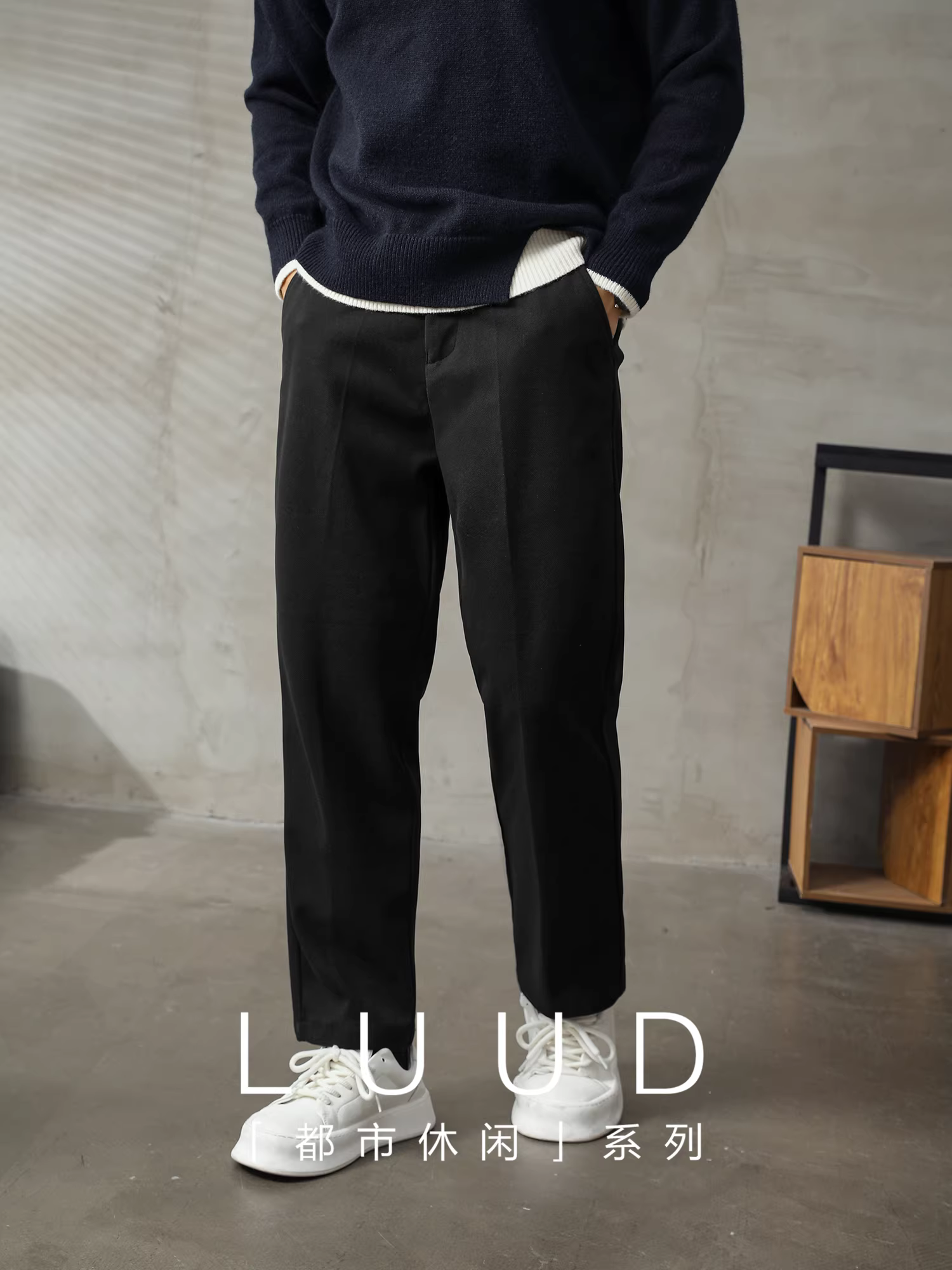 Ưu đãi đặc biệt: Quần âu nam cao cấp chất liệu len, kiểu dáng hiện đại cắt may ba chiều, quần đen ống đứng ôm dáng.