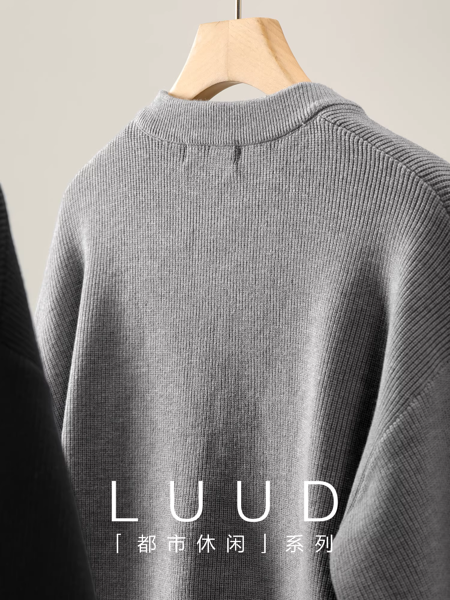 Ưu đãi đặc biệt áo khoác thường ngày có khóa kéo đôi phong cách Hàn Quốc cleanfit dành cho nam Áo len dệt kim có nút trang trí bằng vải Lyocell Tencel