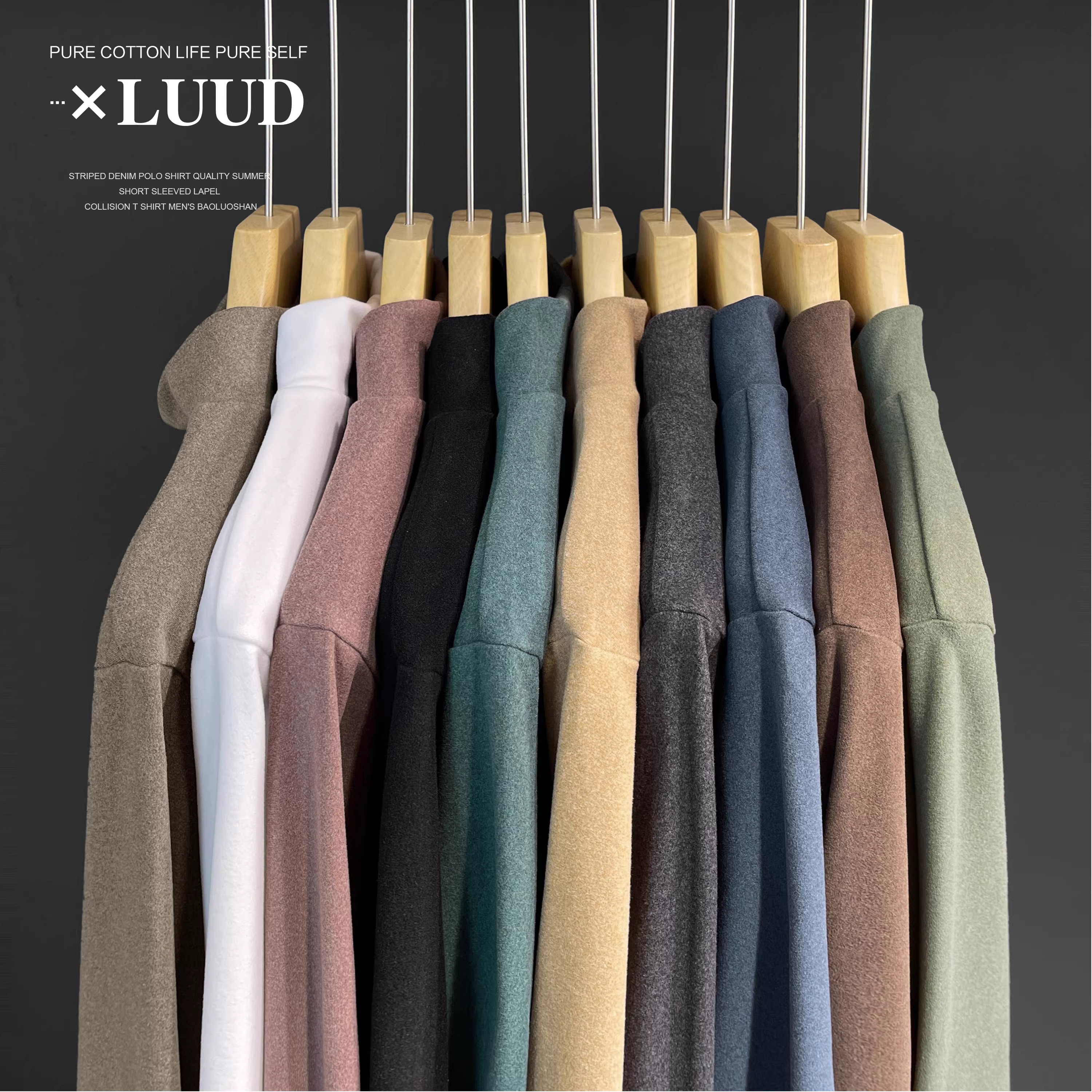 Áo sơ mi lớp lót giữ nhiệt mùa đông LUUD dành cho nam, mặc hàng ngày, áo thun dài tay cổ cao nửa cổ màu trơn