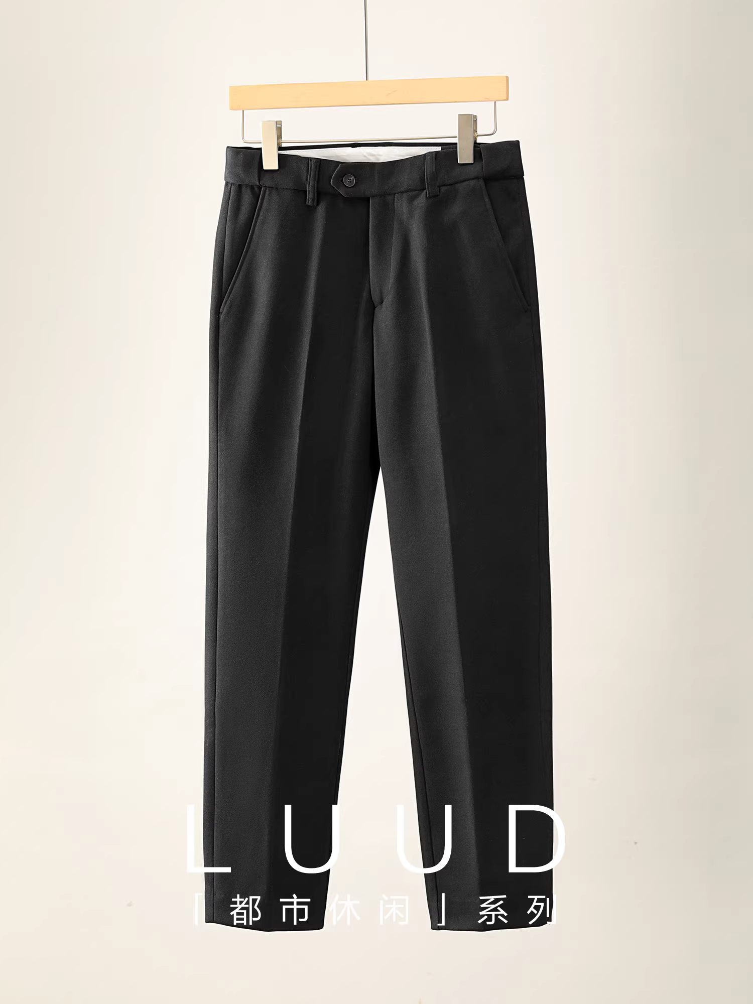 LUUD Quần len nam cổ điển kiểu Mỹ retro mùa đông dày dặn ấm áp được thiết kế riêng quần ống đứng