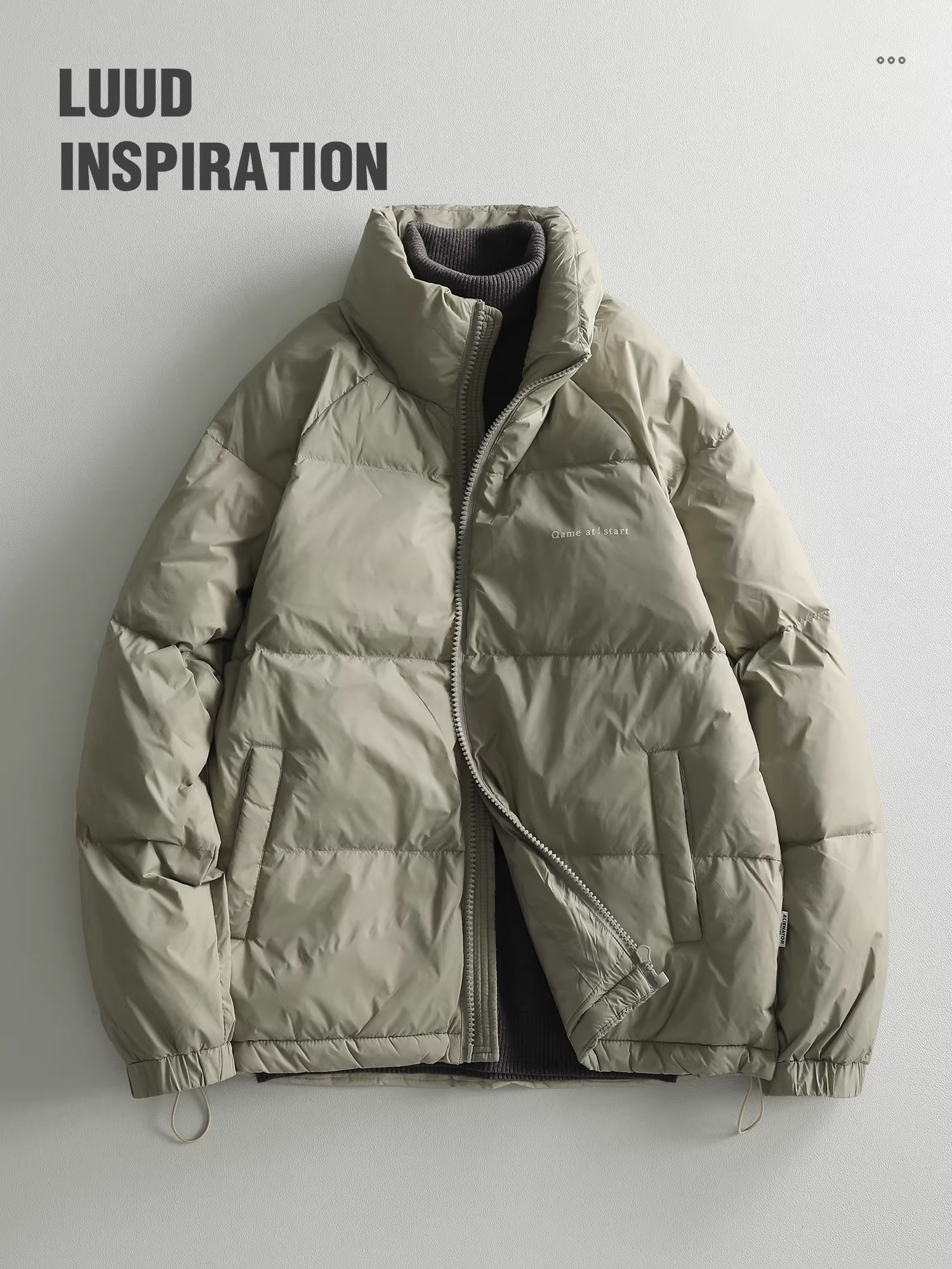 Ưu đãi đặc biệt: Áo khoác phao dày giữ ấm màu đen vàng dành cho nam, áo khoác phao cổ đứng màu trơn, áo khoác thời trang cổ điển.