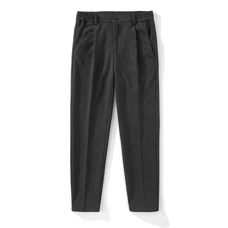 Quần âu nam len dáng ôm, ống đứng, mùa đông LUUD 2025, kiểu dáng cổ điển, chất liệu len mềm mại, dài.