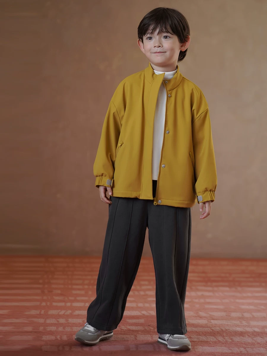 Quần cotton chải mùa đông cho trẻ em, quần thường ngày thân thiện với làn da cho bé trai và bé gái, quần ống thẳng, dày dặn và ấm áp.