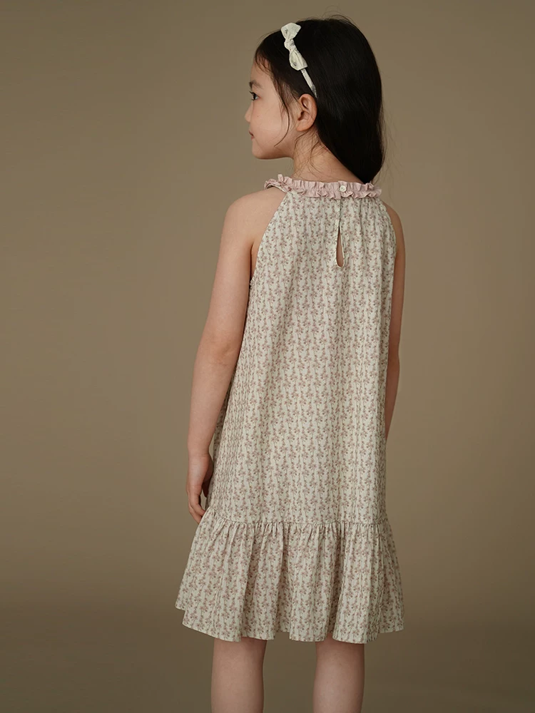 Quần áo trẻ em mùa hè váy dài họa tiết hoa váy đuôi cá cho bé gái lớn váy đi nghỉ toàn cotton