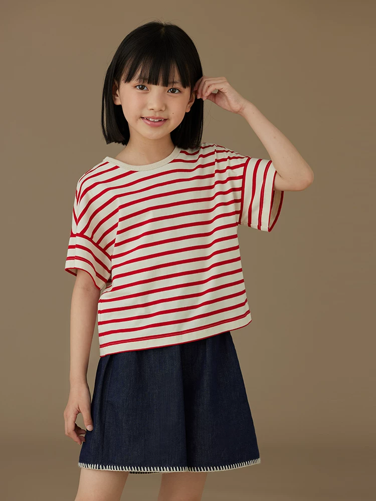 Quần short trẻ em mùa hè mỏng đa năng quần cotton co giãn quần dài vừa phải quần jean bé gái