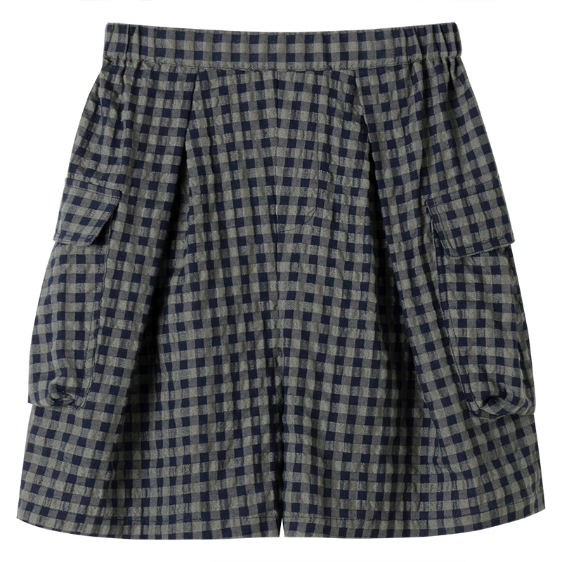 Quần áo trẻ em mùa hè mới quần short kẻ sọc trẻ em quần ống rộng có túi lớn quần dài đa năng cho bé trai và bé gái