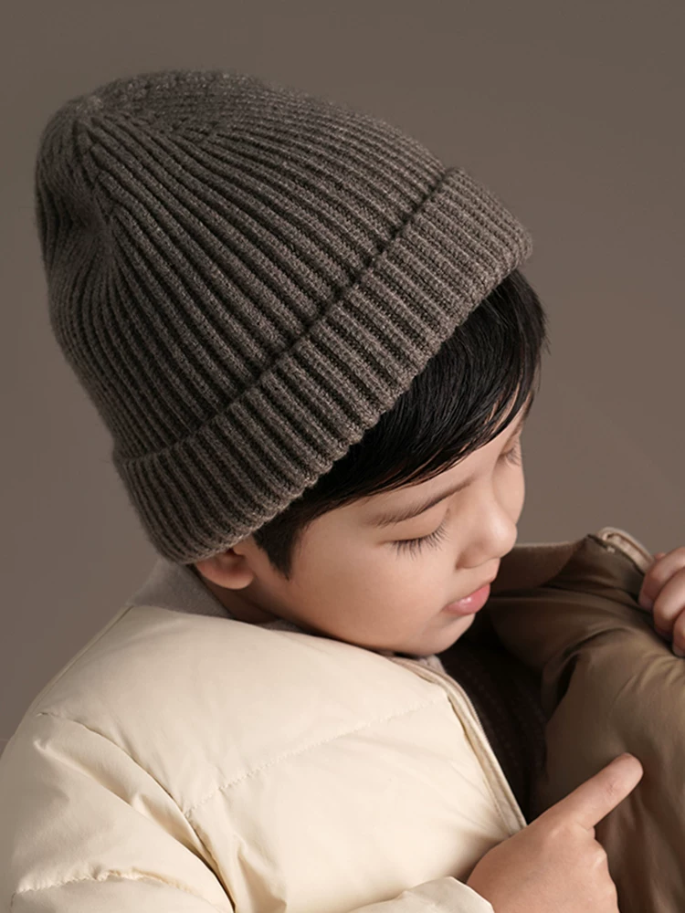 Hazi Quần Áo Trẻ Em Mùa Đông Sản Phẩm Mới Trẻ Em Ấm Áp Mềm Mại Dệt Kim Cho Bé Thường Ngày Bảo Vệ Tai Chống Gió Len Chui Đầu Mũ