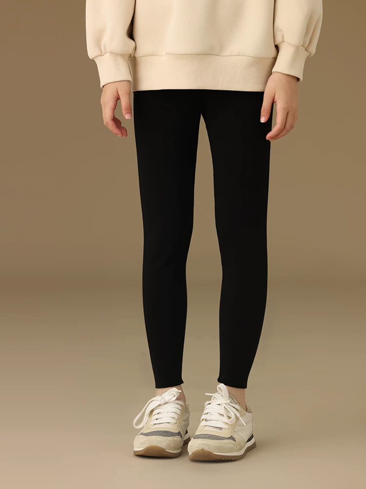 Quần tập yoga cho trẻ em mùa thu đông, quần thể thao thông thường kiểu Barbie cá mập, quần legging giữ ấm cho bé gái lớn hơn.